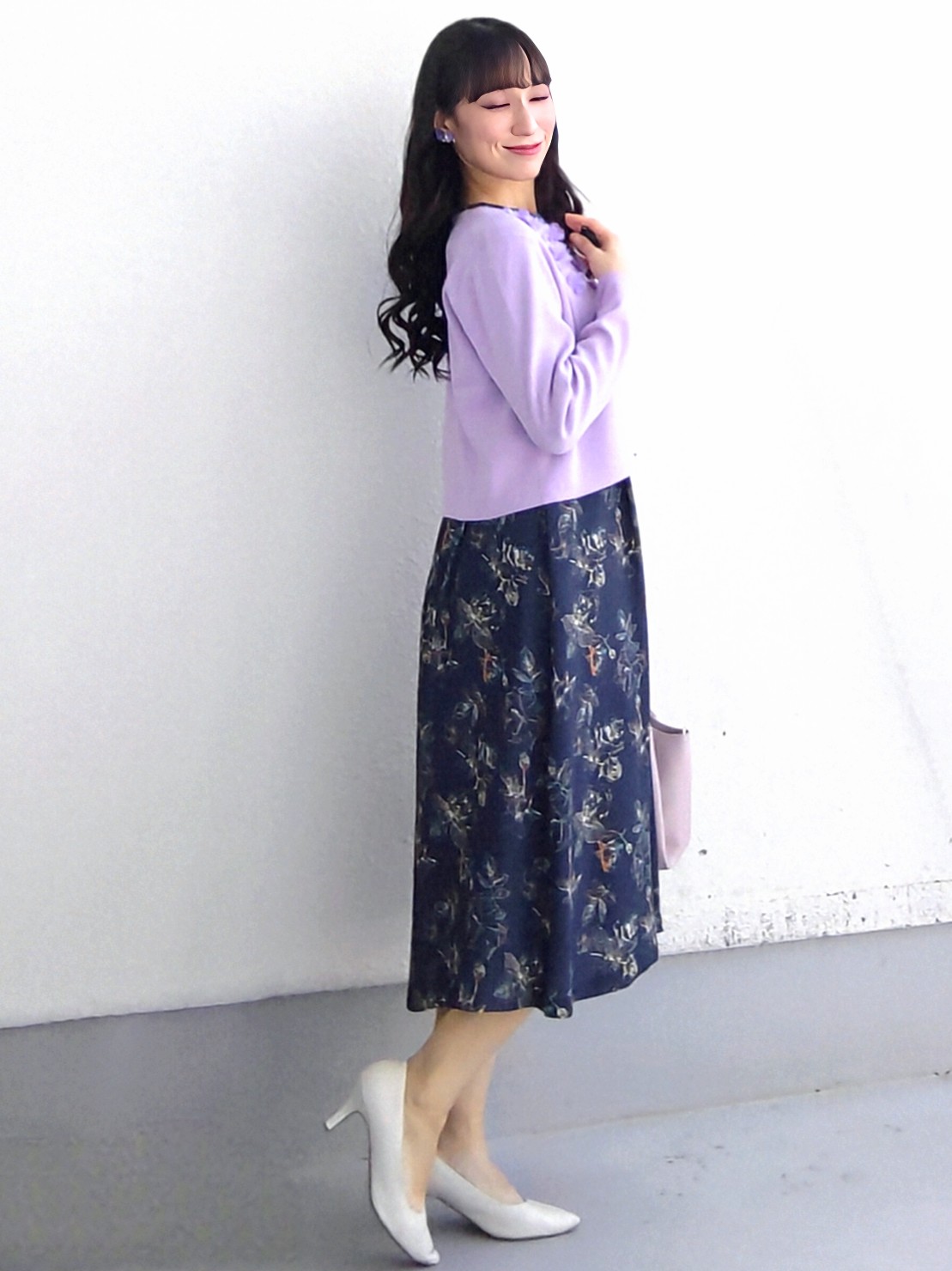 keinaさんの「SunaUna｜【手洗い可】花モチーフ付カーディガン」を使ったコーディネート