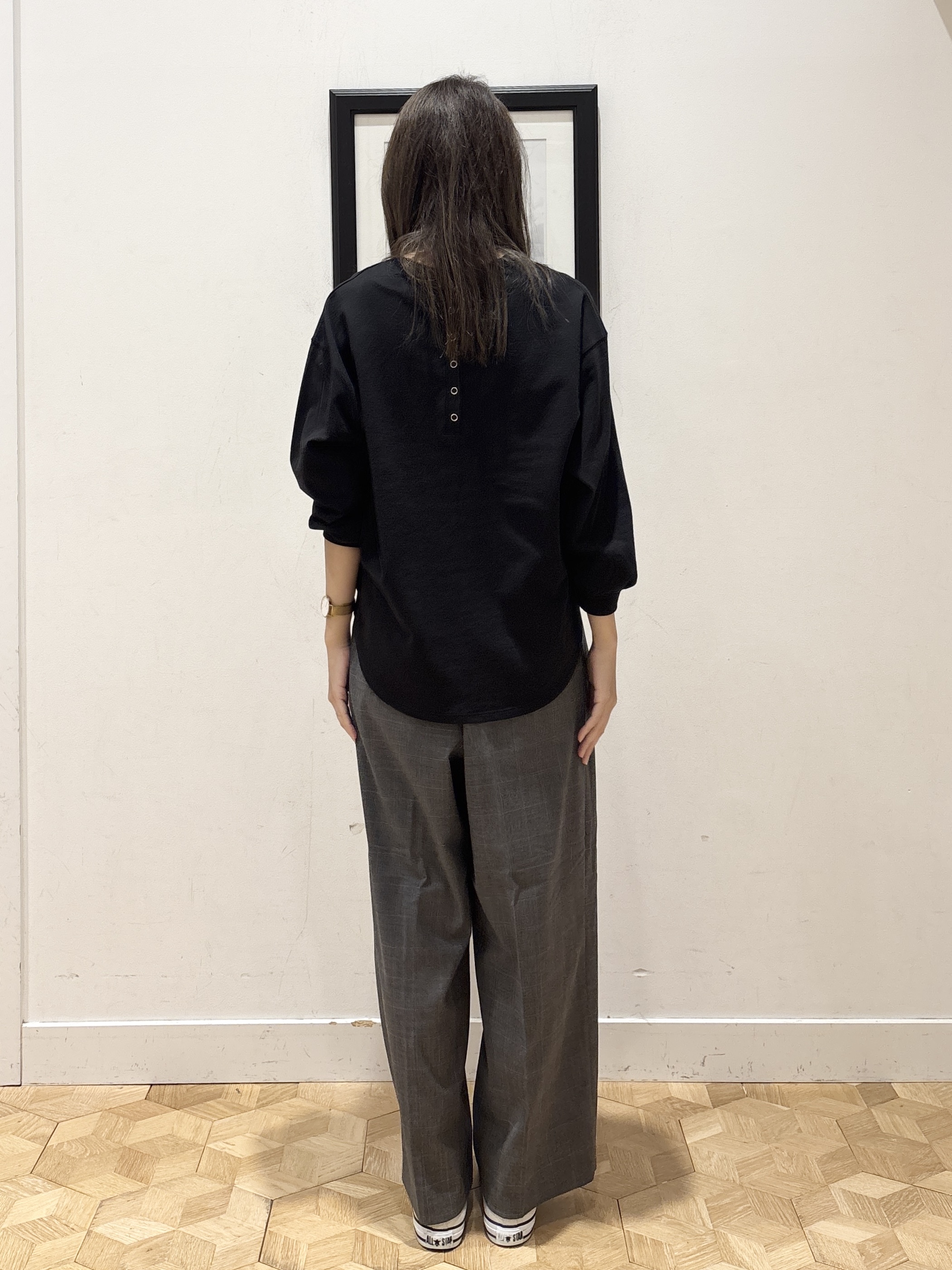 YUMIさんの「Dessin｜【洗える/7色展開/XS-L】バックヘンリーミニ裏毛 長袖」を使ったコーディネート