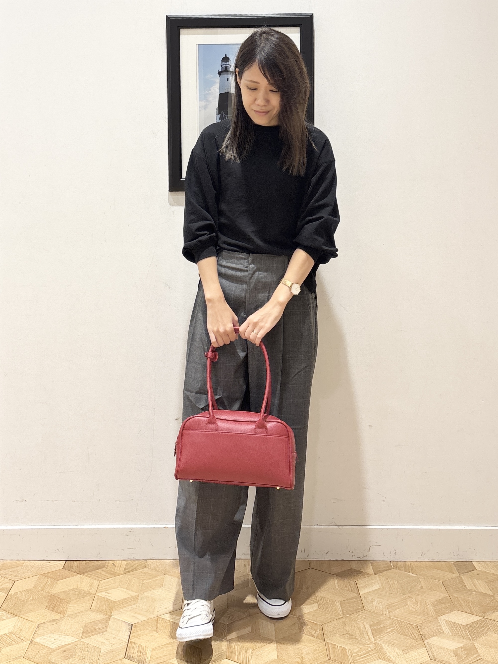 YUMIさんの「Dessin｜【洗える/7色展開/XS-L】バックヘンリーミニ裏毛 長袖」を使ったコーディネート
