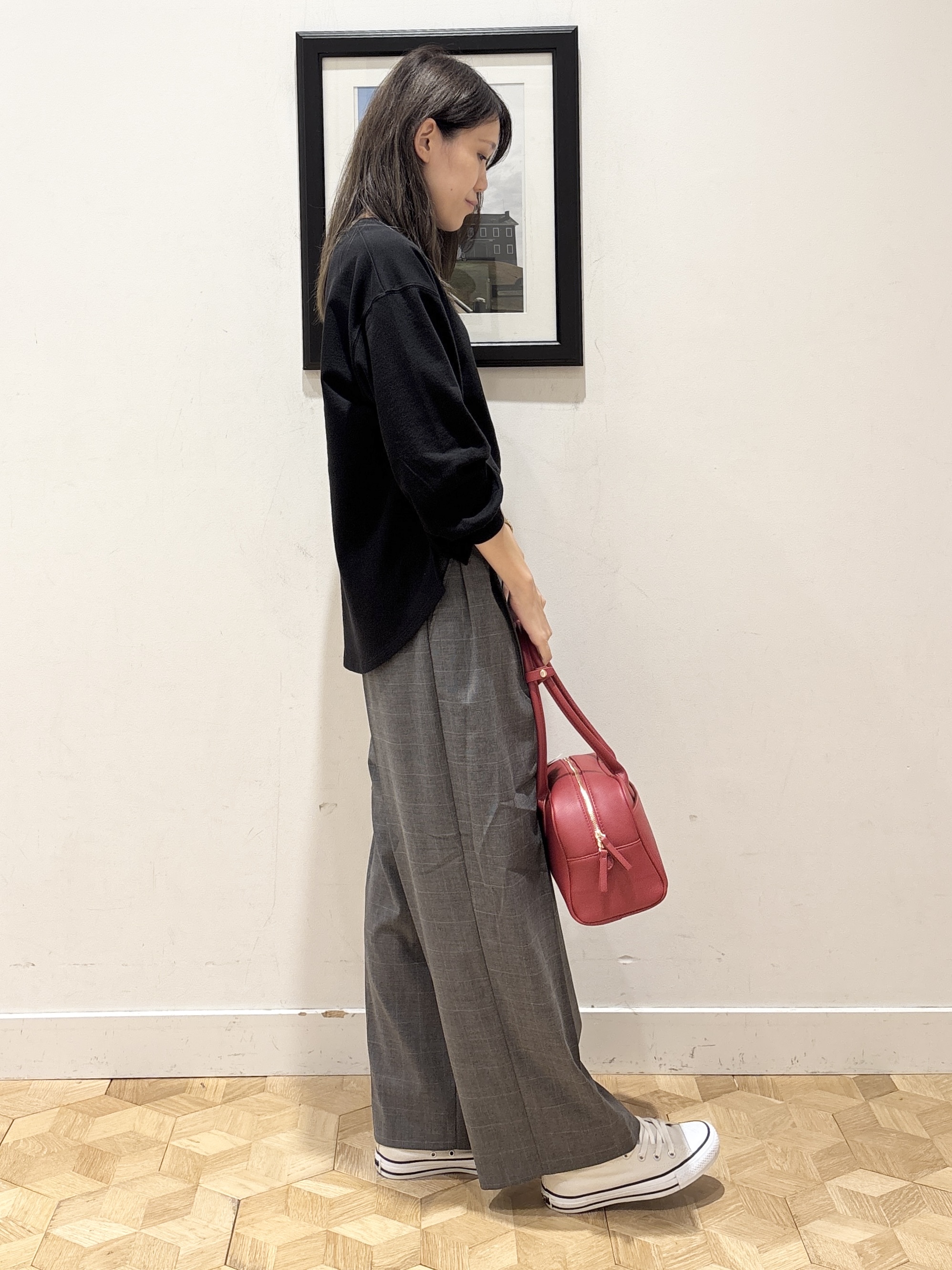 YUMIさんの「Dessin｜【洗える/7色展開/XS-L】バックヘンリーミニ裏毛 長袖」を使ったコーディネート