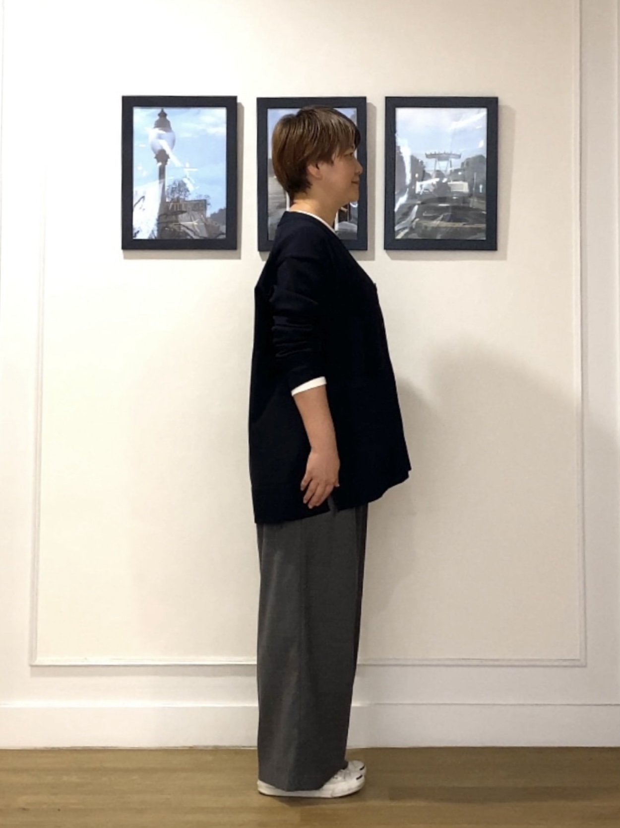 Hiroさんの「Dessin｜【サスティナブル/洗濯機OK】オーバーサイズVネックカーディガン」を使ったコーディネート
