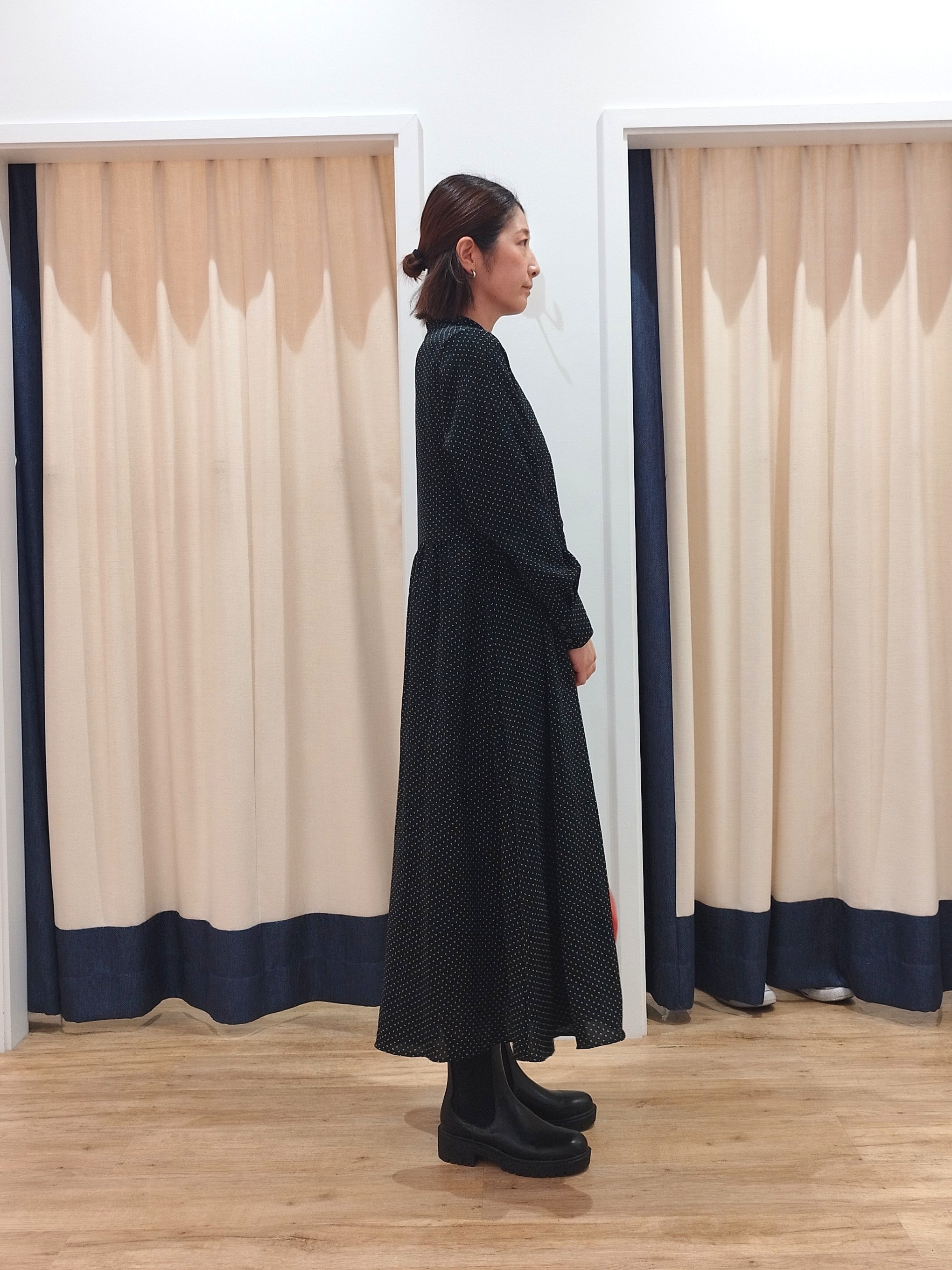 HIROさんの「Dessin｜【手洗い可】ドットプリントワンピース」を使ったコーディネート
