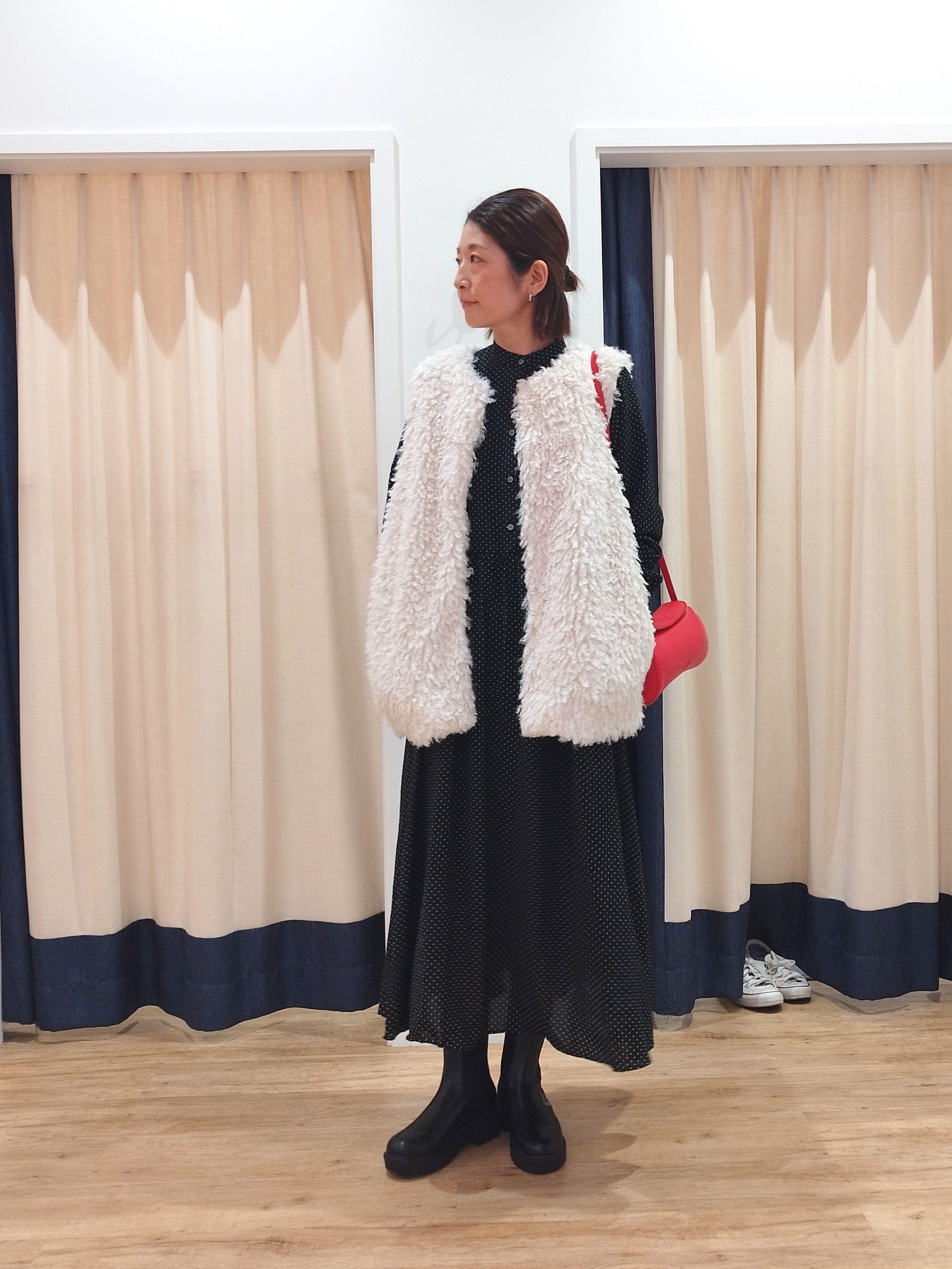 HIROさんの「Dessin｜【手洗い可】ドットプリントワンピース」を使ったコーディネート
