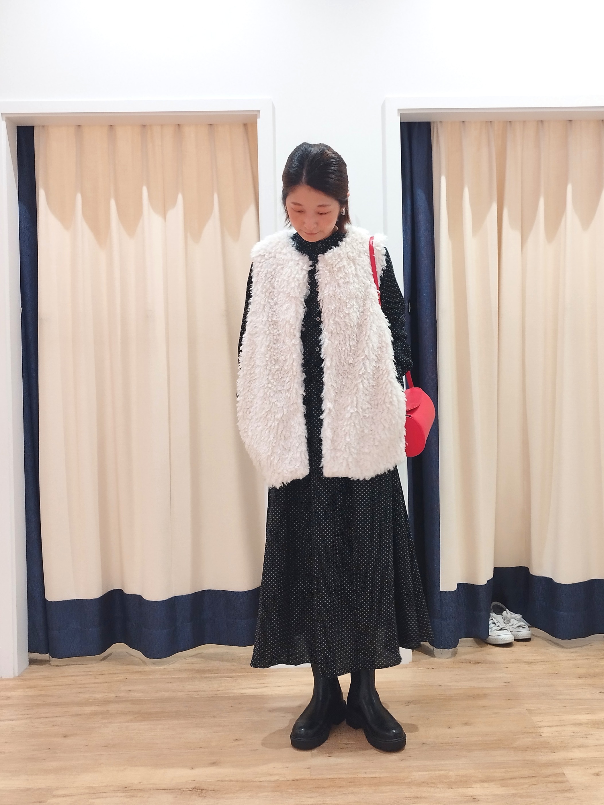 HIROさんの「Dessin｜【手洗い可】ドットプリントワンピース」を使ったコーディネート