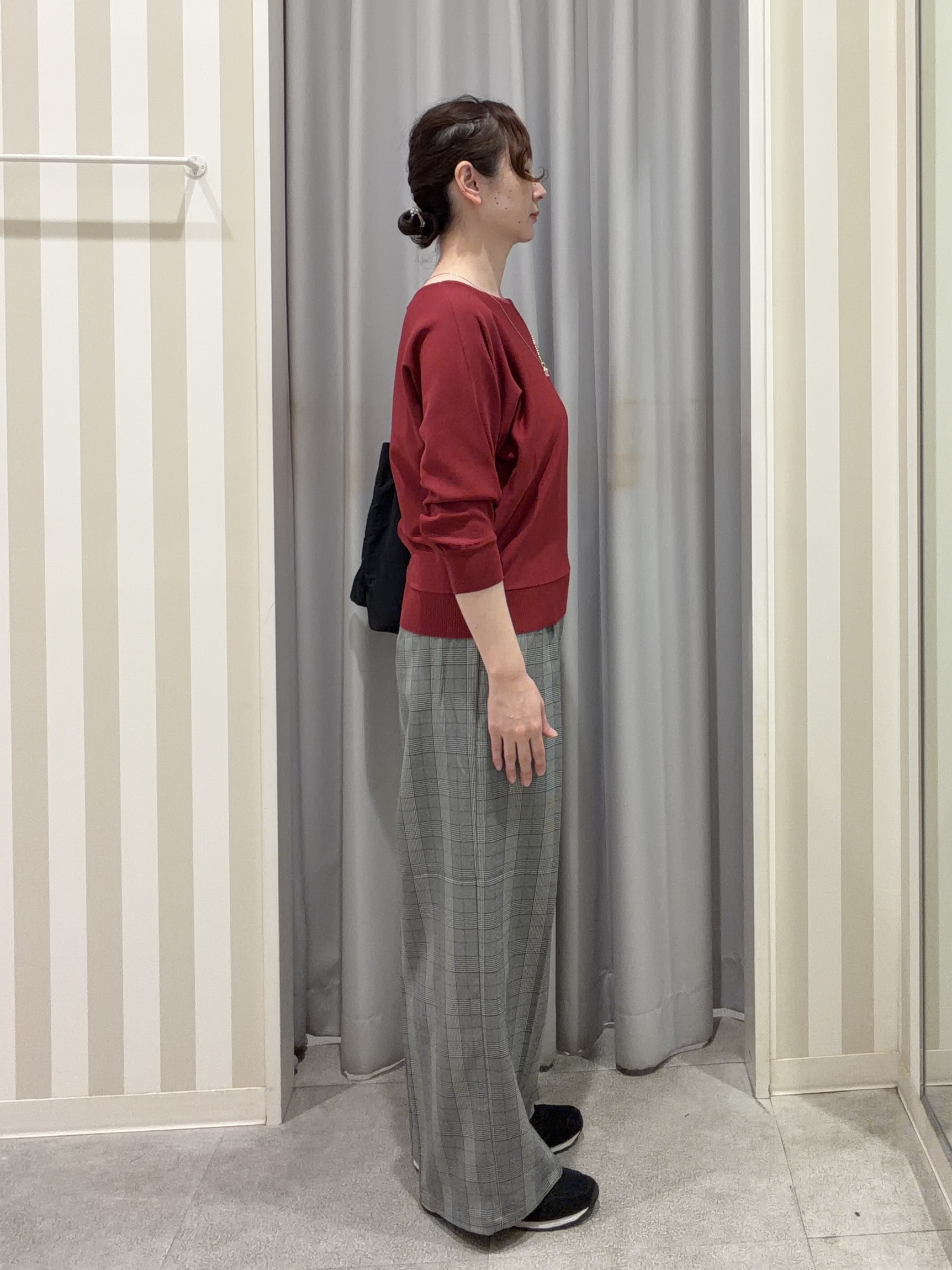 Nanaさんの「SHOO･LA･RUE｜【洗濯機可】軽やかさらタッチ インせず着られる すっきり見えドルマンニット」を使ったコーディネート