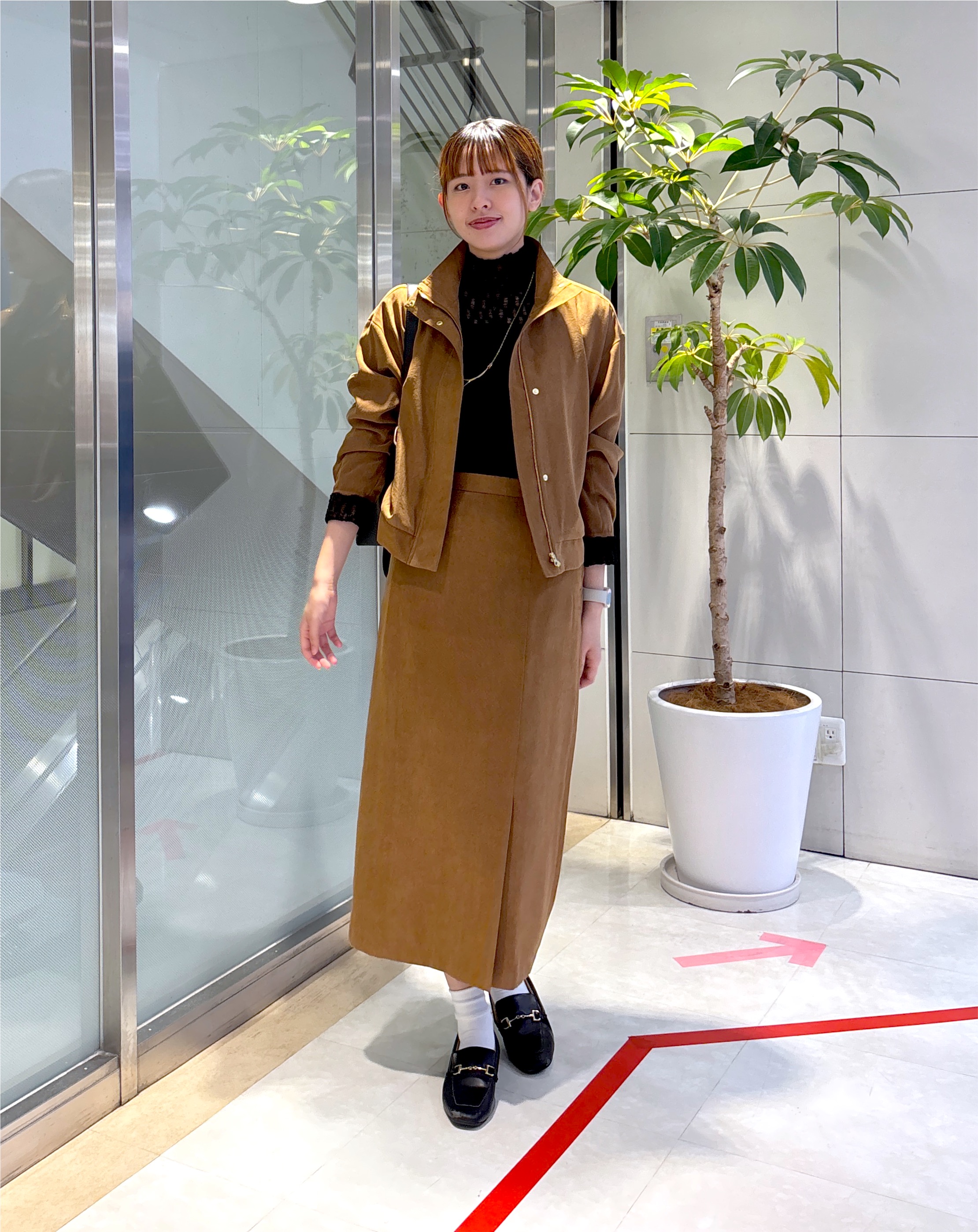yukaさんの「UNTITLED｜【セットアップ可/秋ジャケット】スエードライクブルゾン」を使ったコーディネート