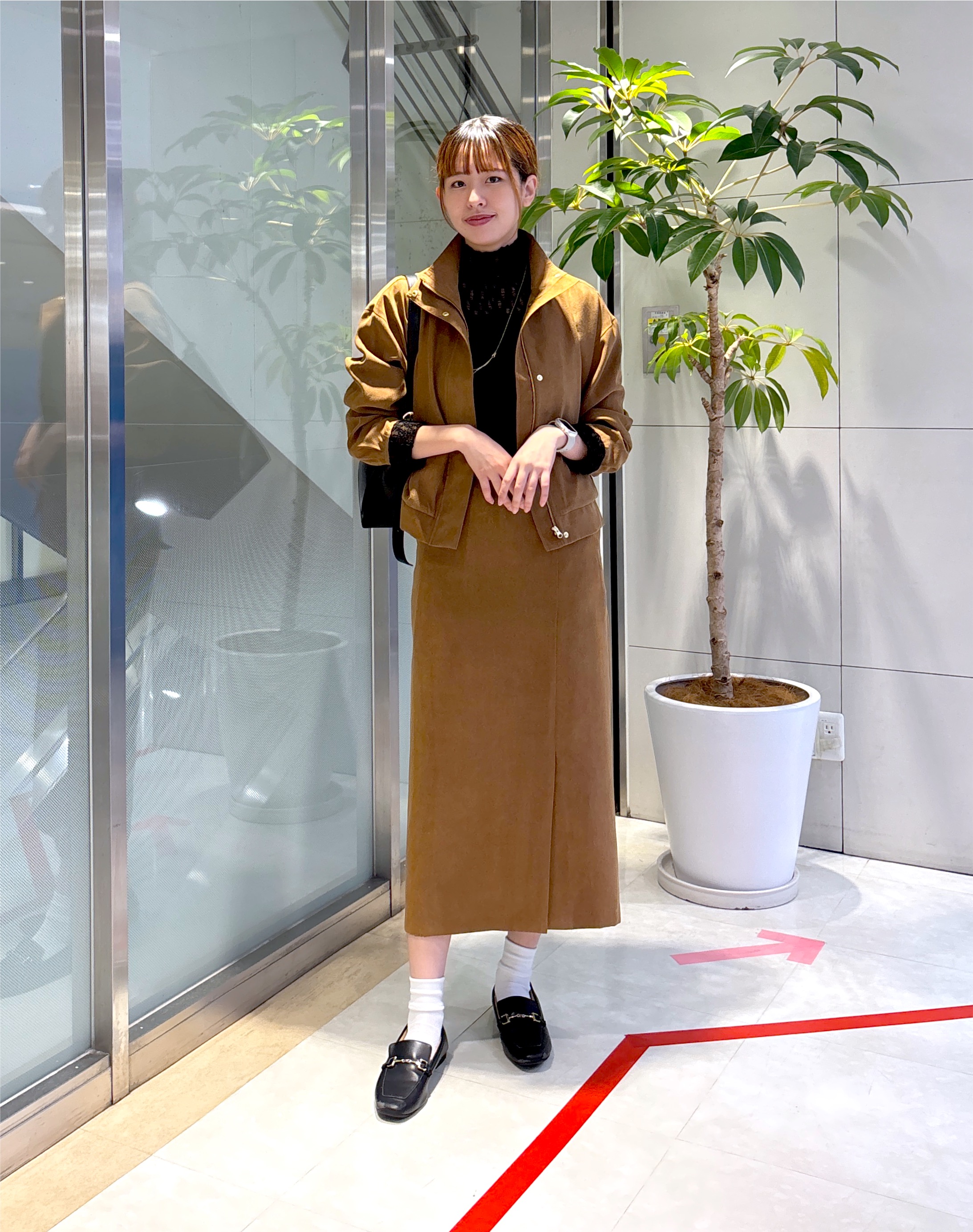 yukaさんの「UNTITLED｜【セットアップ可/秋ジャケット】スエードライクブルゾン」を使ったコーディネート