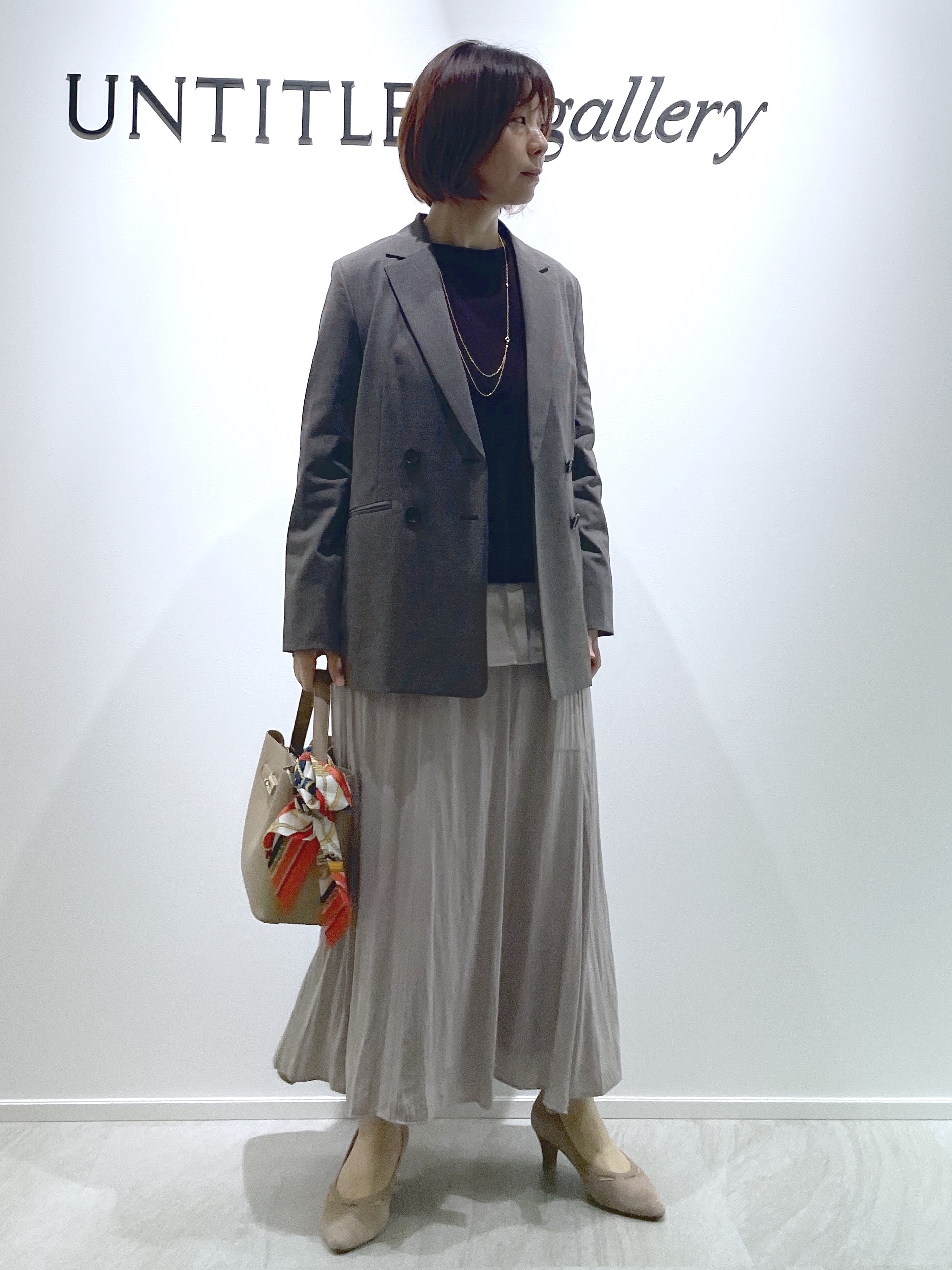 hanaさんの「UNTITLED｜【大人の抜け感/8色展開】ボリュームスリーブニットプルオーバー」を使ったコーディネート