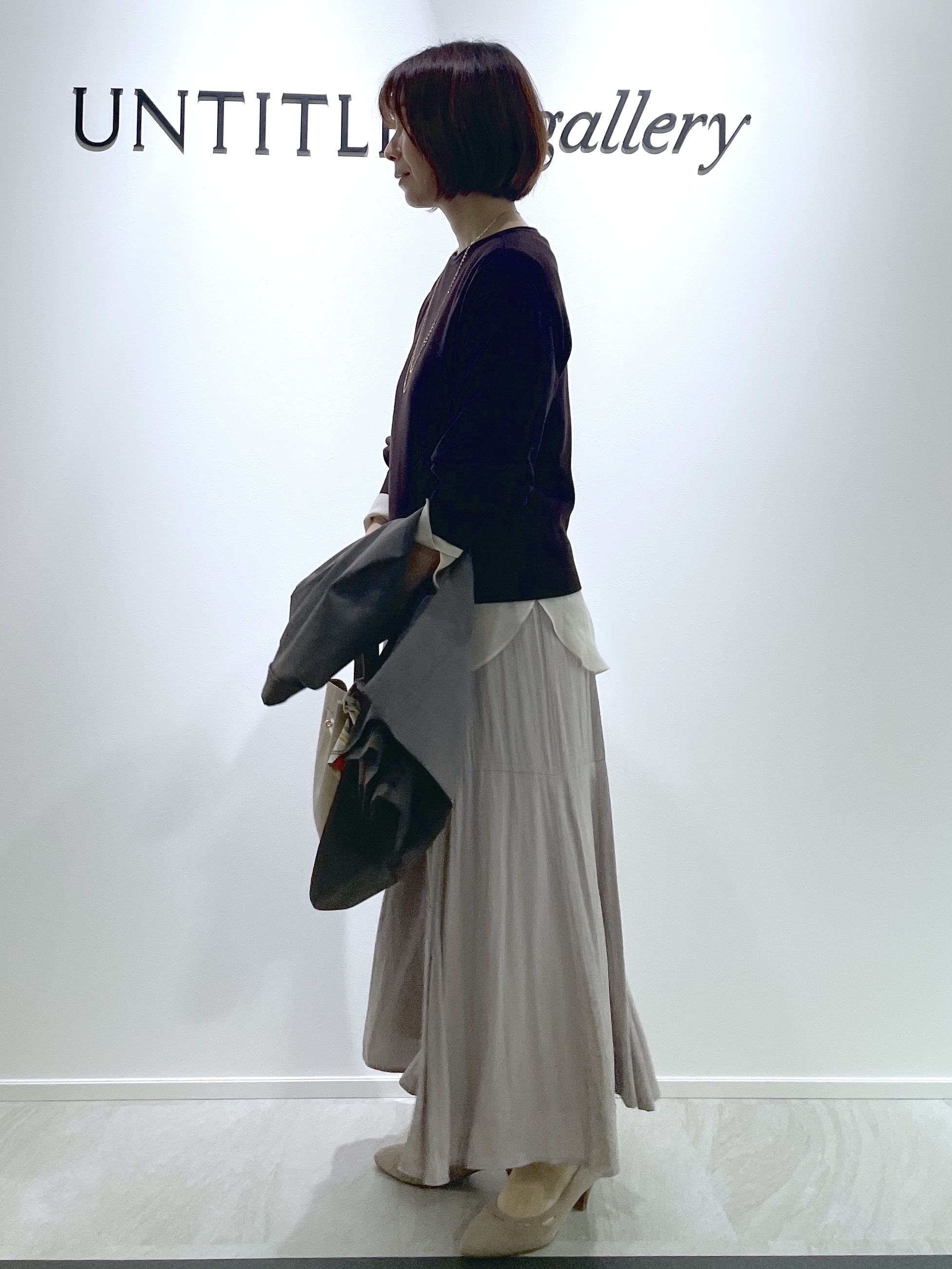 hanaさんの「UNTITLED｜【大人の抜け感/8色展開】ボリュームスリーブニットプルオーバー」を使ったコーディネート