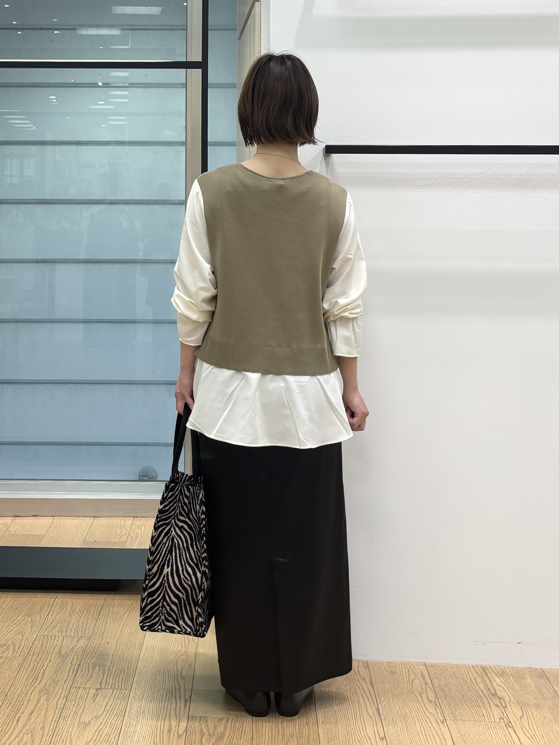 asamiさんの「INDIVI｜【洗える／1枚でコーデ完成】重ね着風ニットトップス」を使ったコーディネート