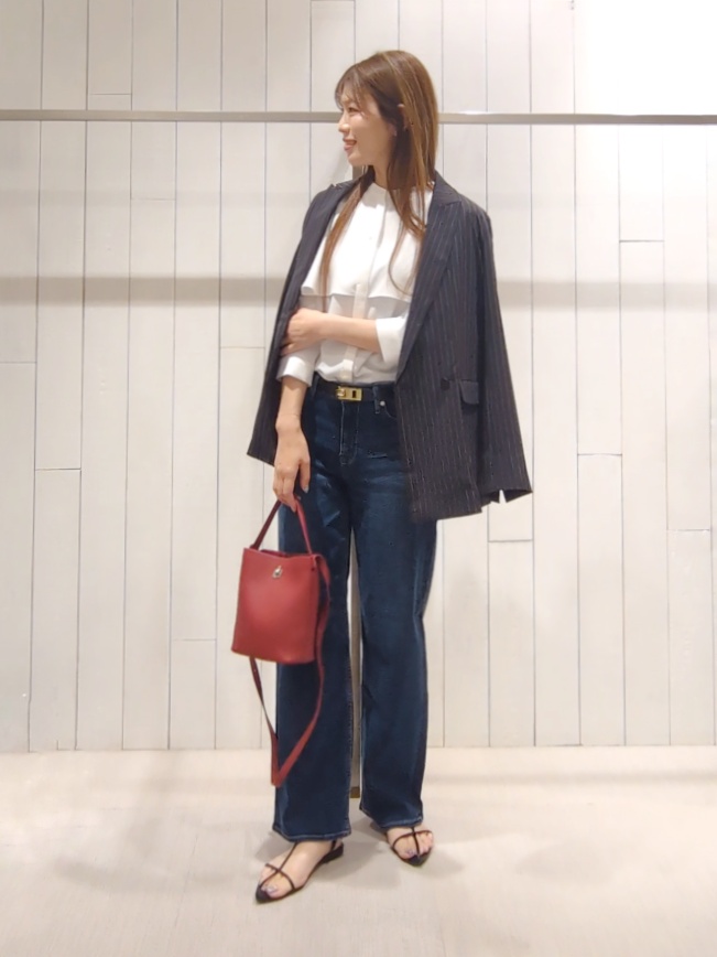 SHOさんの「INDIVI｜【2WAY／合皮】ポシェットサイズバッグ」を使ったコーディネート