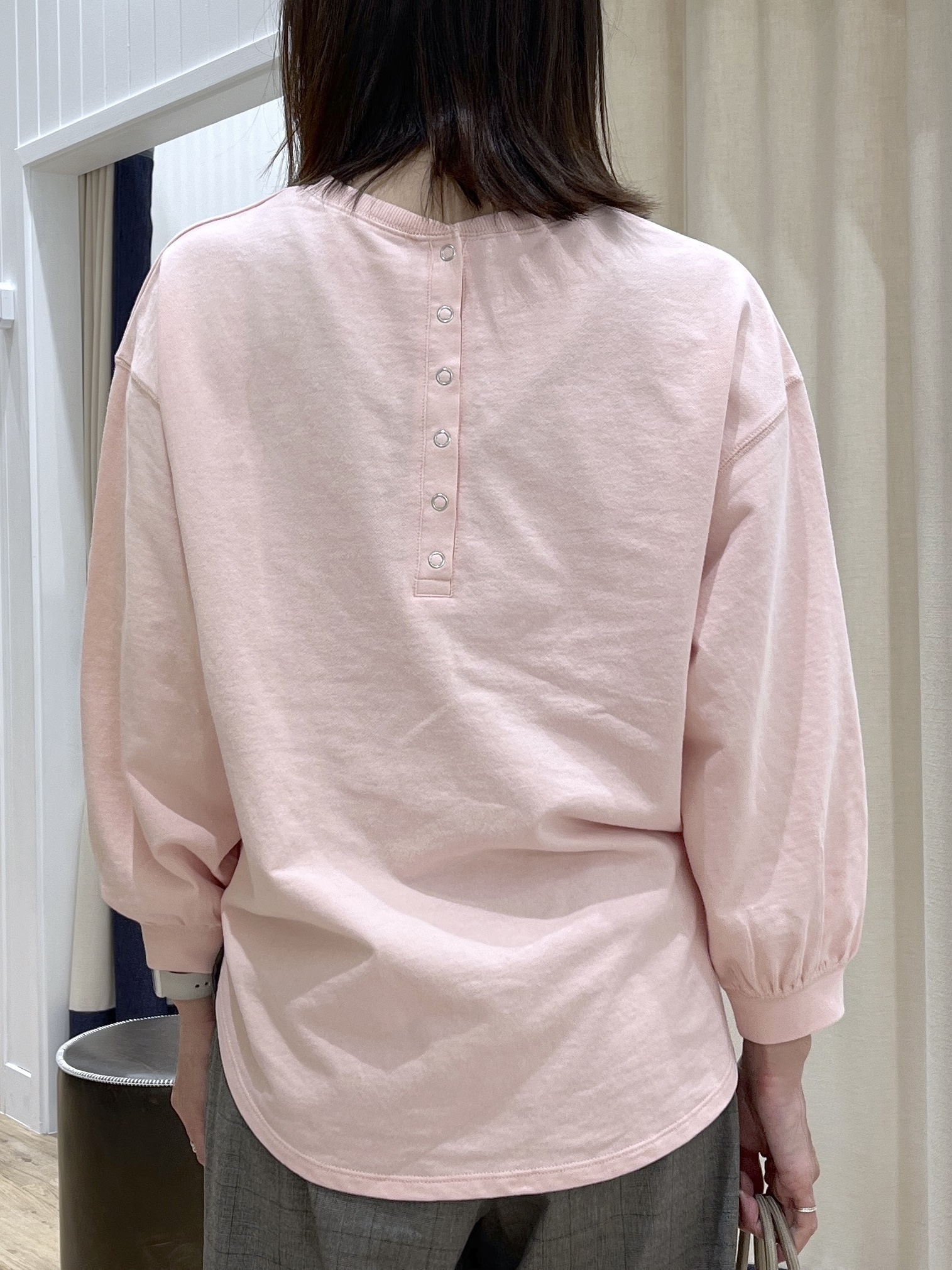 canaさんの「Dessin｜【洗える/7色展開/XS-L】バックヘンリーミニ裏毛 長袖」を使ったコーディネート