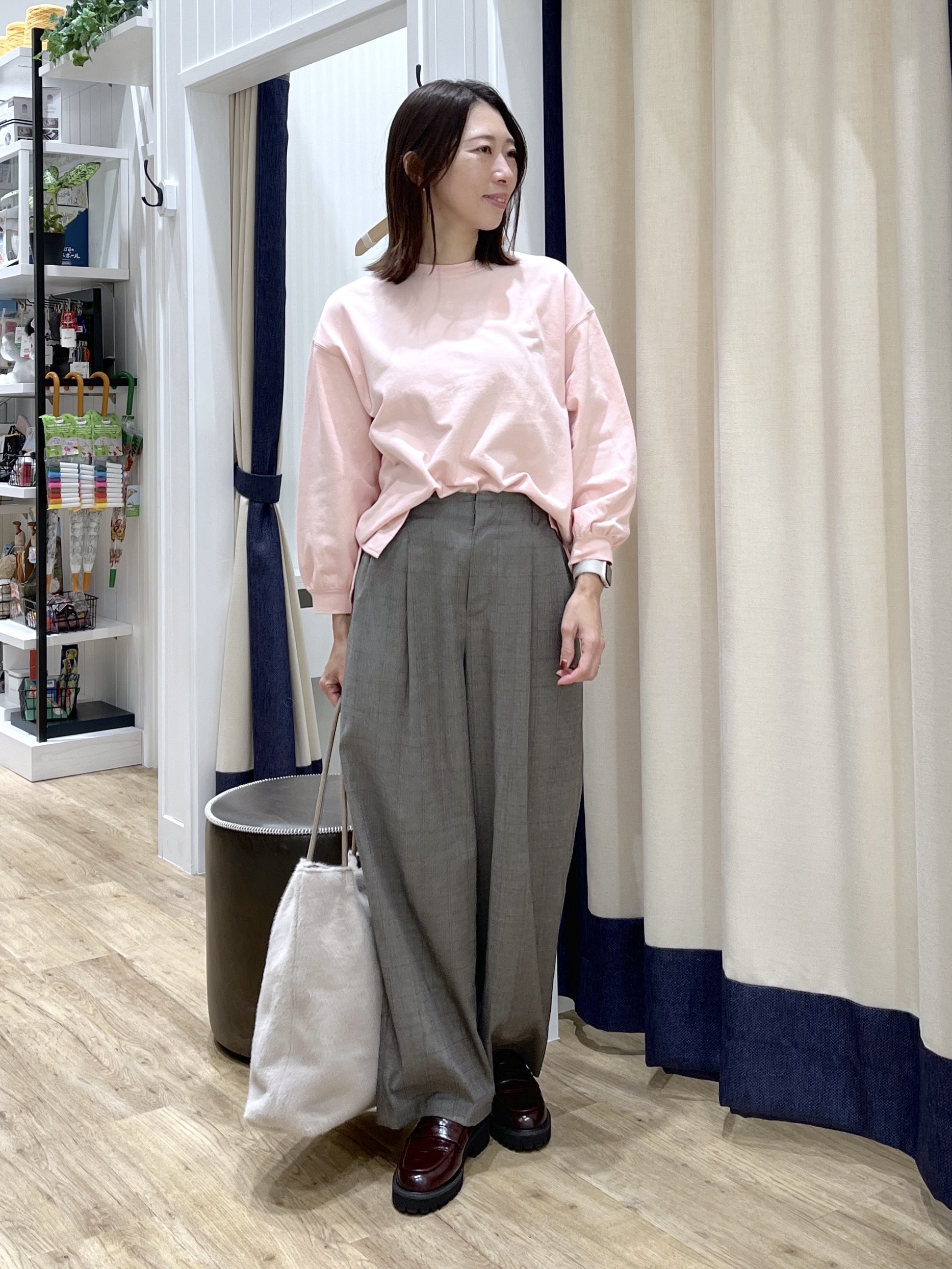 canaさんの「Dessin｜【洗える/7色展開/XS-L】バックヘンリーミニ裏毛 長袖」を使ったコーディネート