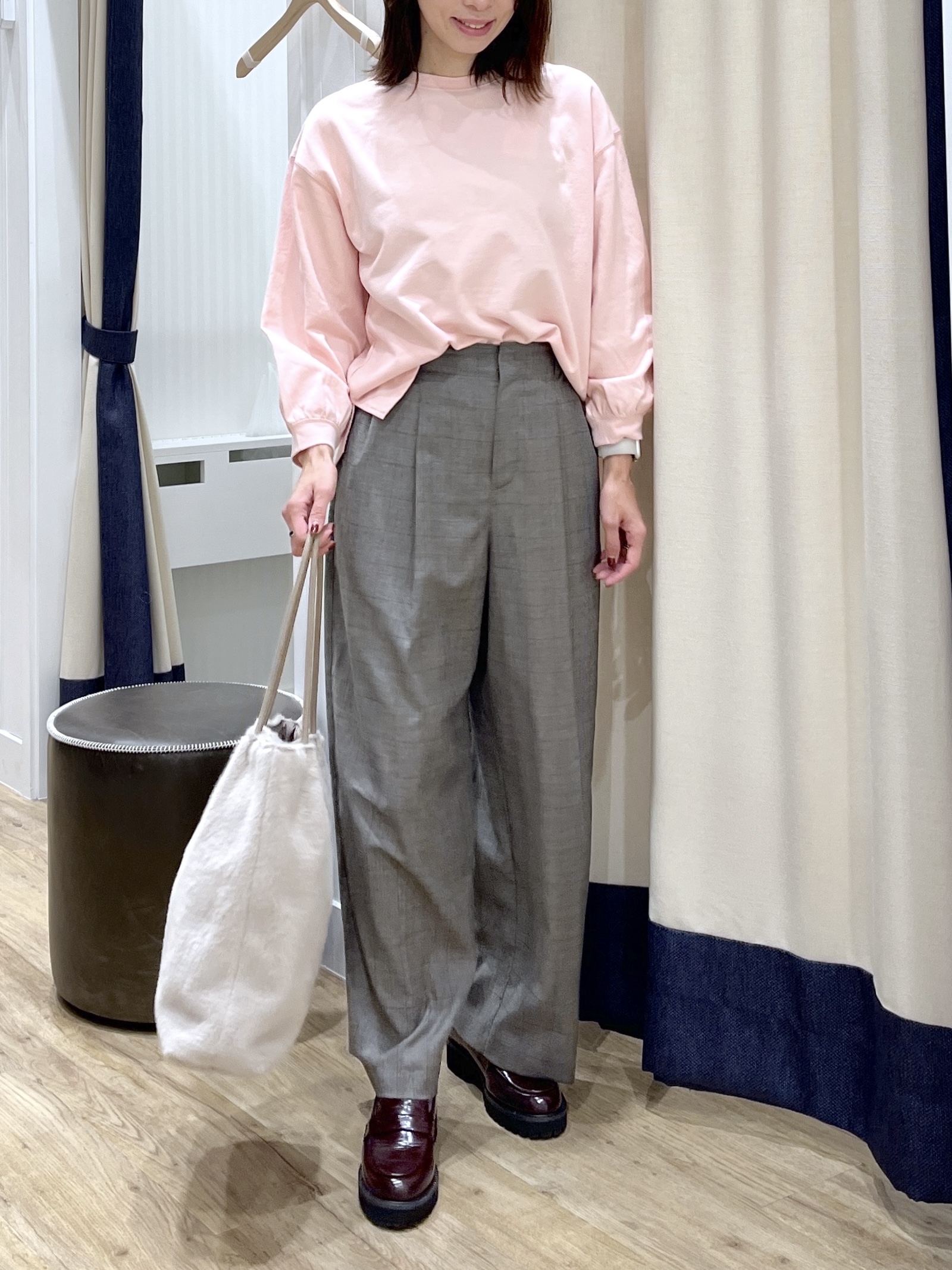 canaさんの「Dessin｜【洗える/7色展開/XS-L】バックヘンリーミニ裏毛 長袖」を使ったコーディネート