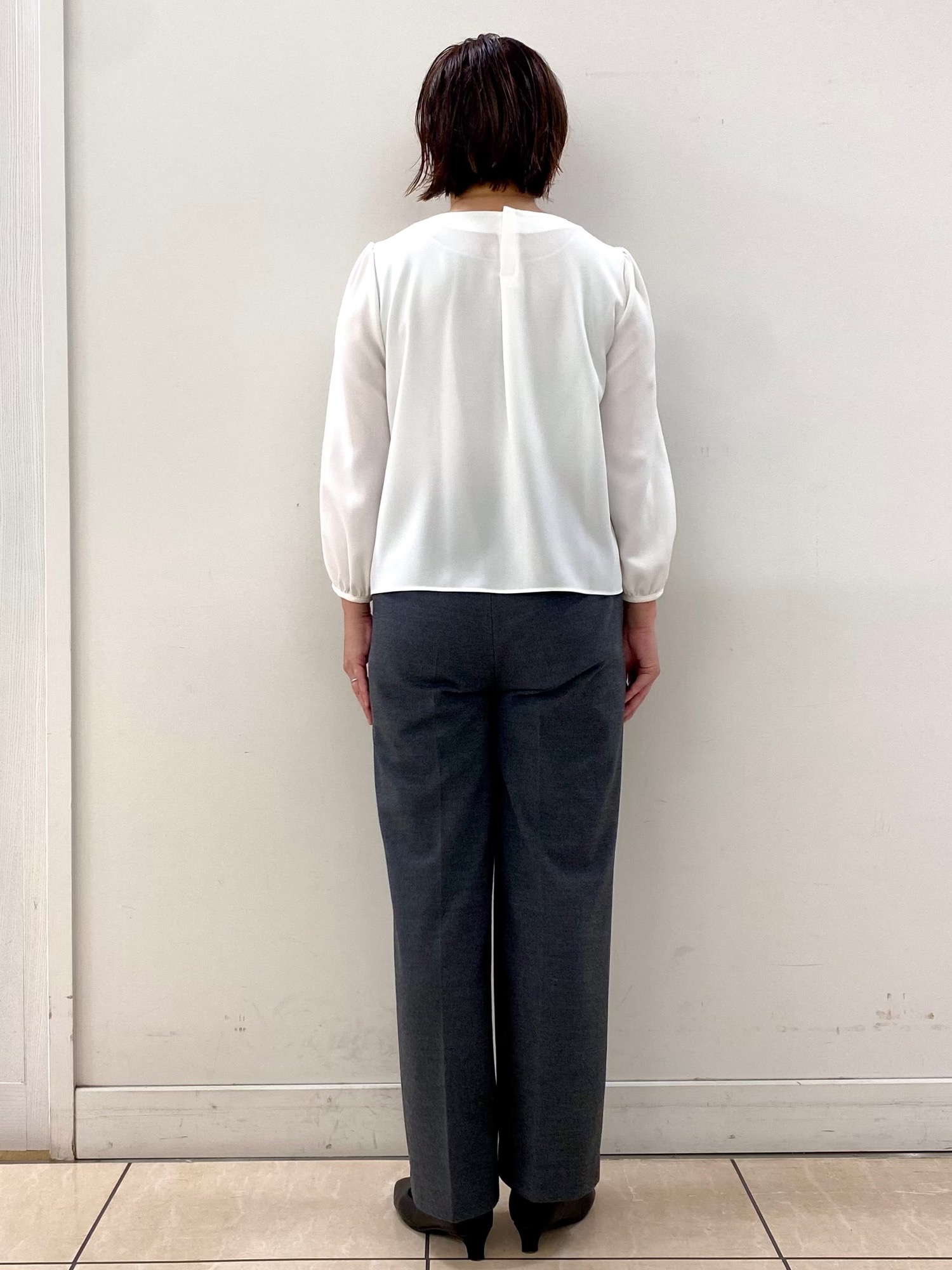 ksmさんの「Reflect｜【SS-4Lサイズ／通勤／セレモニー】パール調ボタンブラウス」を使ったコーディネート