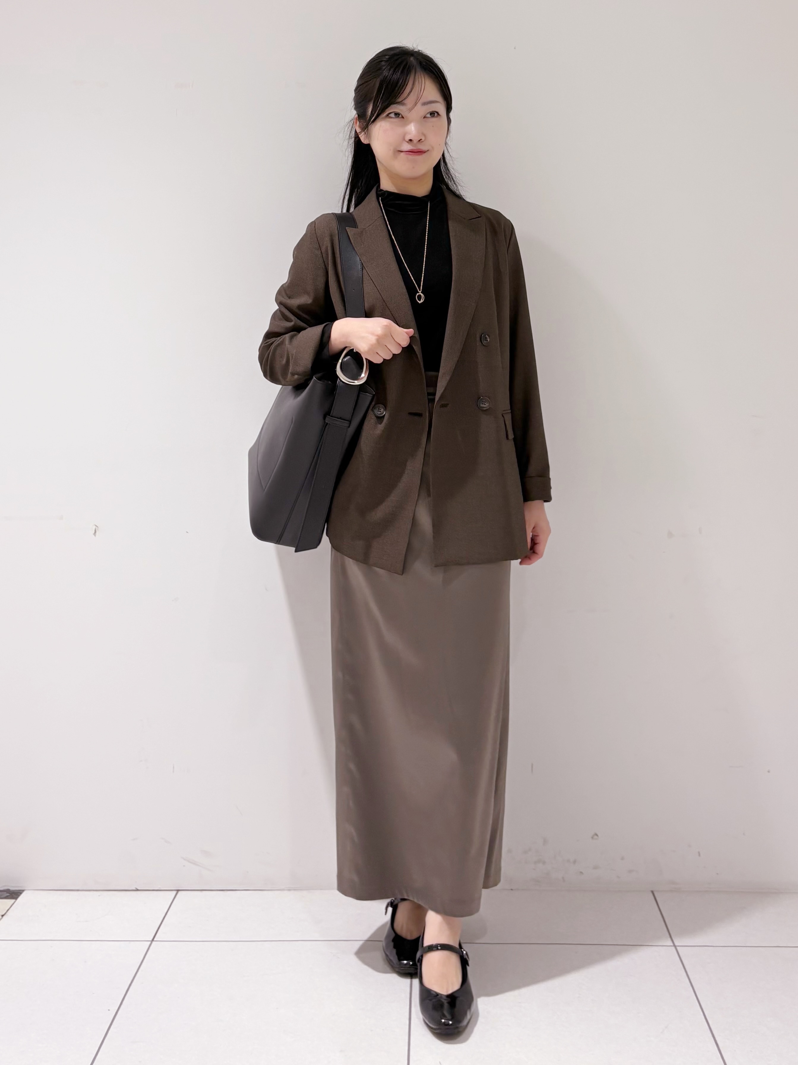 momokoさんの「INDIVI｜【洗濯機OK／ストレッチ◎】秋はじめのダブルジャケット」を使ったコーディネート
