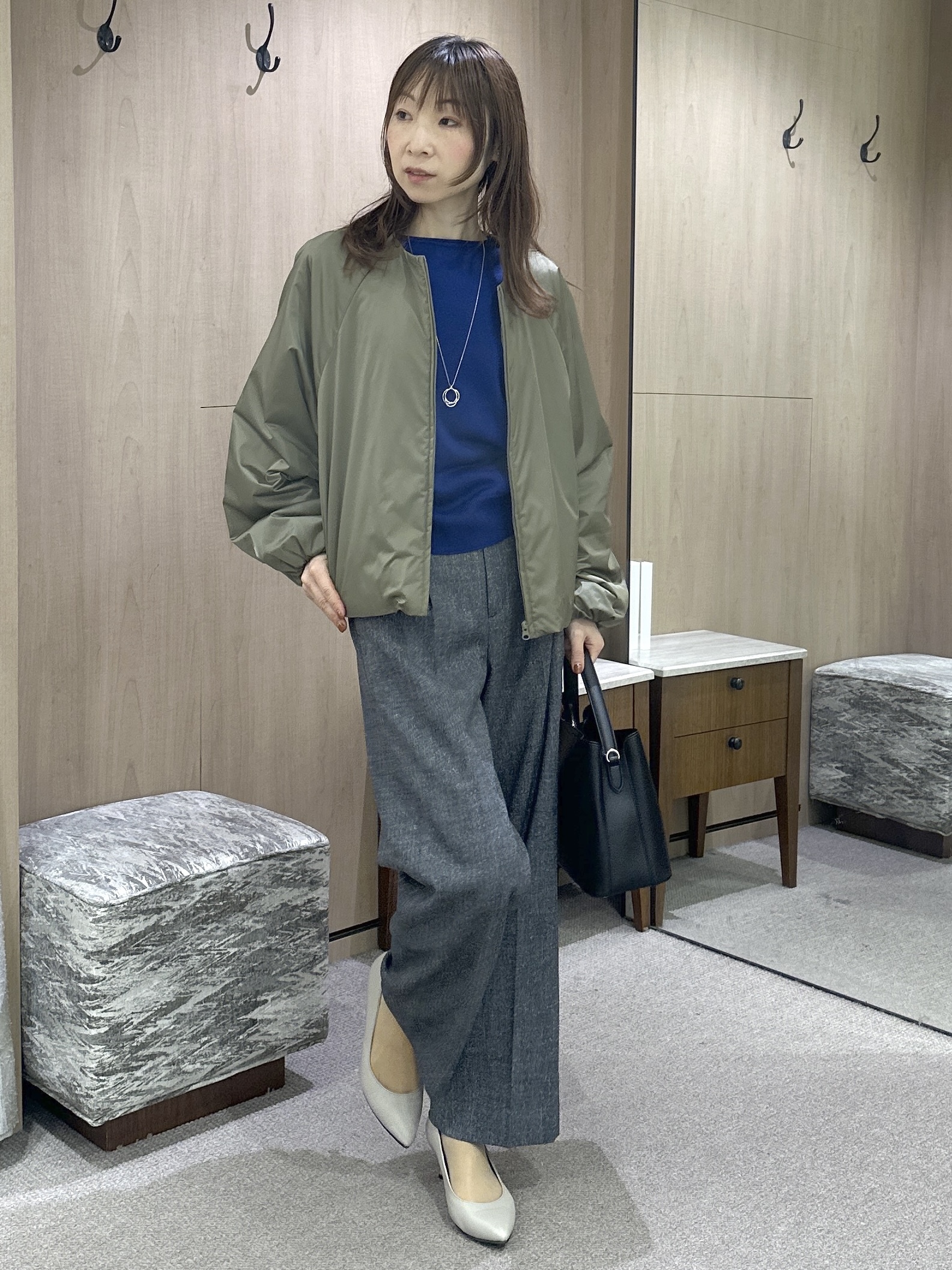 Miwaさんの「UNTITLED｜【大人の抜け感/8色展開】ボリュームスリーブニットプルオーバー」を使ったコーディネート