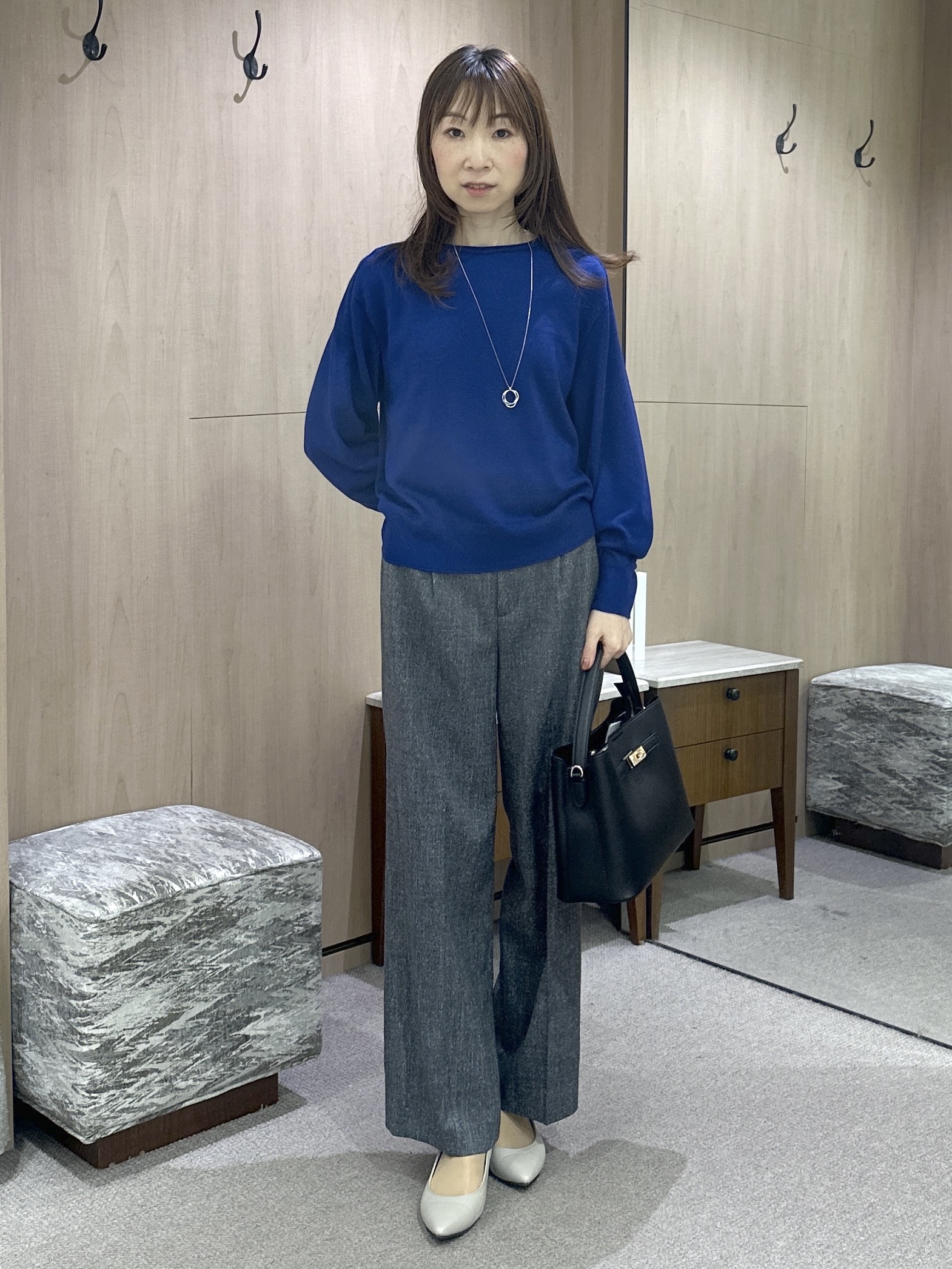 Miwaさんの「UNTITLED｜【大人の抜け感/8色展開】ボリュームスリーブニットプルオーバー」を使ったコーディネート