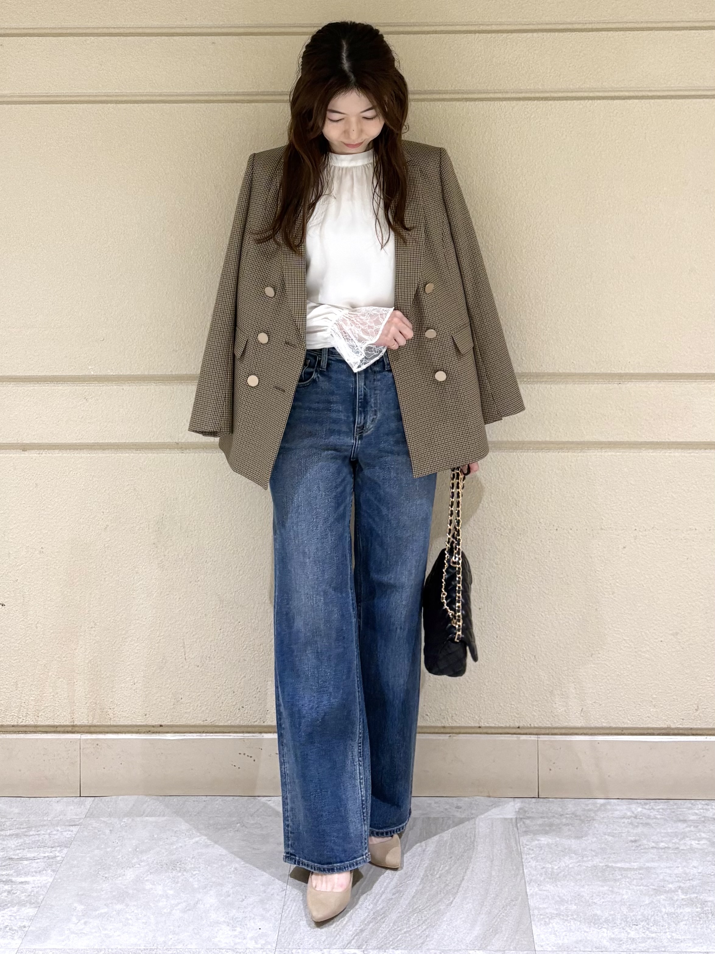 sakiさんの「COUP DE CHANCE｜ダブルジャケット」を使ったコーディネート