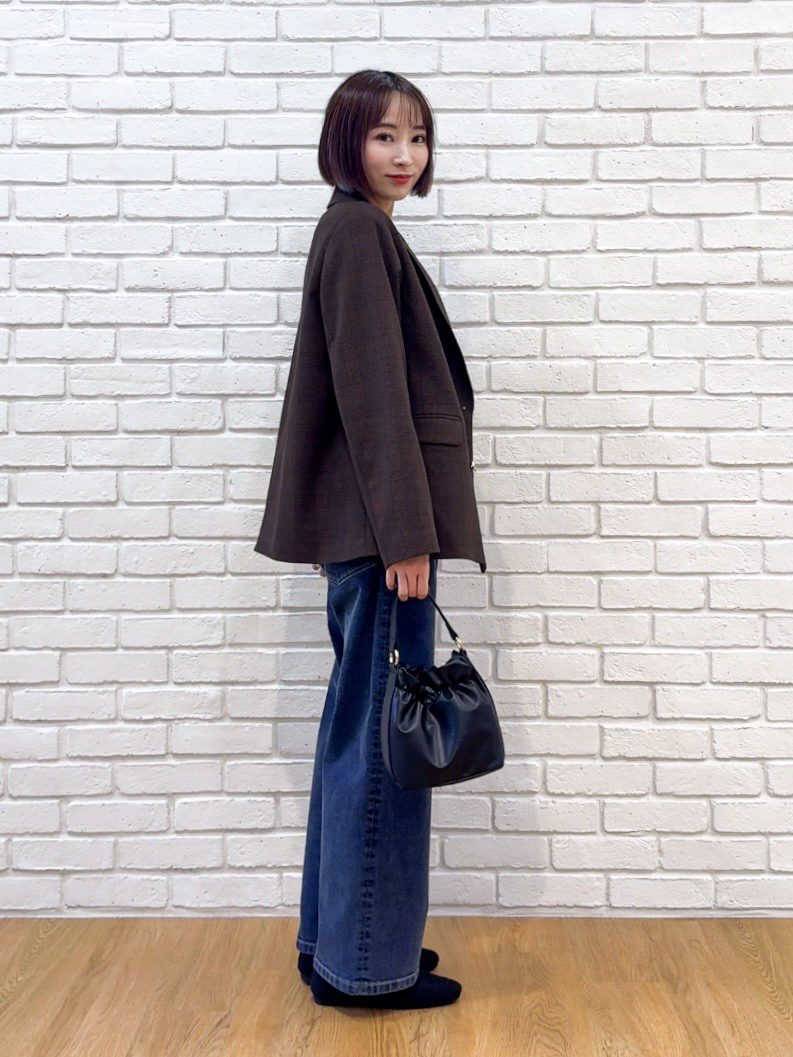 𝐜𝐡𝐢𝐤𝐚さんの「SHOO･LA･RUE｜【毛玉になりにくい/S-LL/洗濯機可】ボートネックで首元美しく やわらかリブニット」を使ったコーディネート