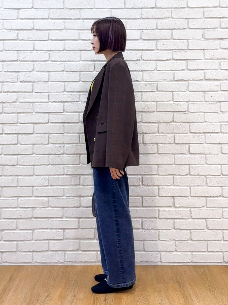 𝐜𝐡𝐢𝐤𝐚さんの「SHOO･LA･RUE｜【毛玉になりにくい/S-LL/洗濯機可】ボートネックで首元美しく やわらかリブニット」を使ったコーディネート