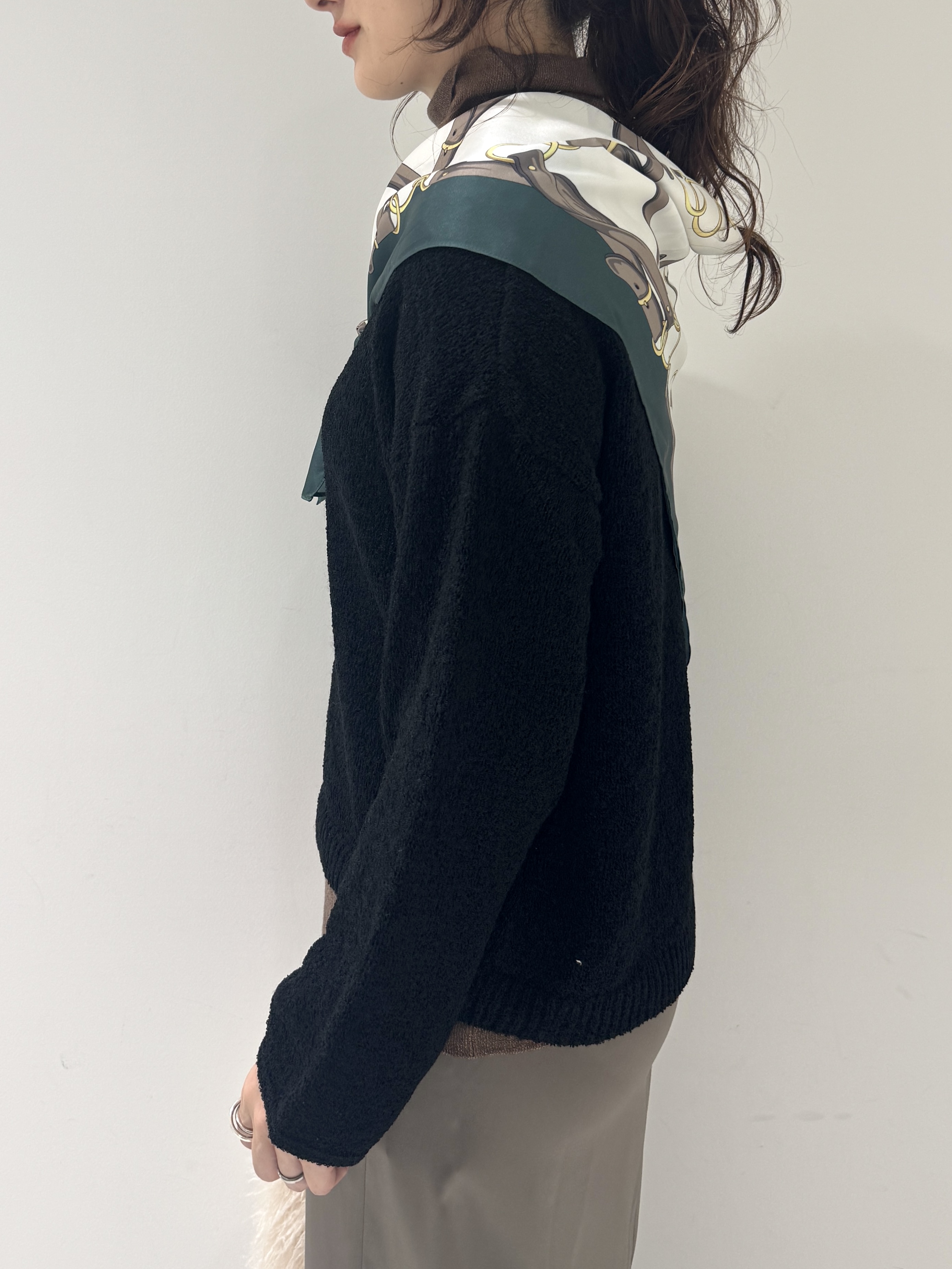 そんさんの「INDIVI｜【洗える／程よいシアー感】凹凸素材ニット」を使ったコーディネート