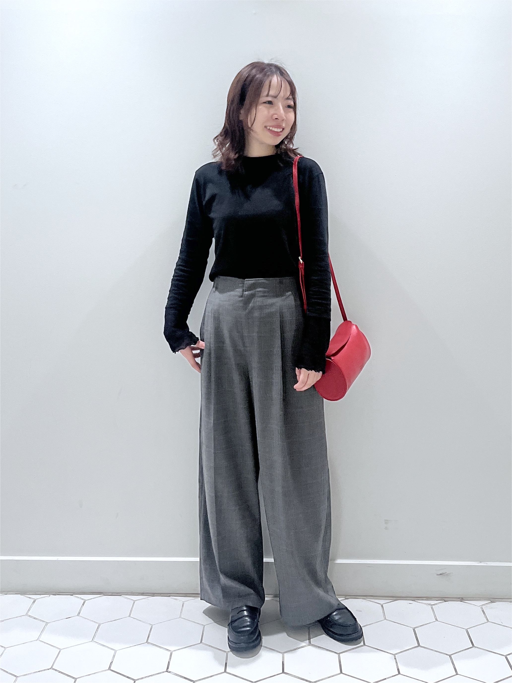 Makinoさんの「Dessin｜【洗える/秋羽織り】フェイクファージレ」を使ったコーディネート