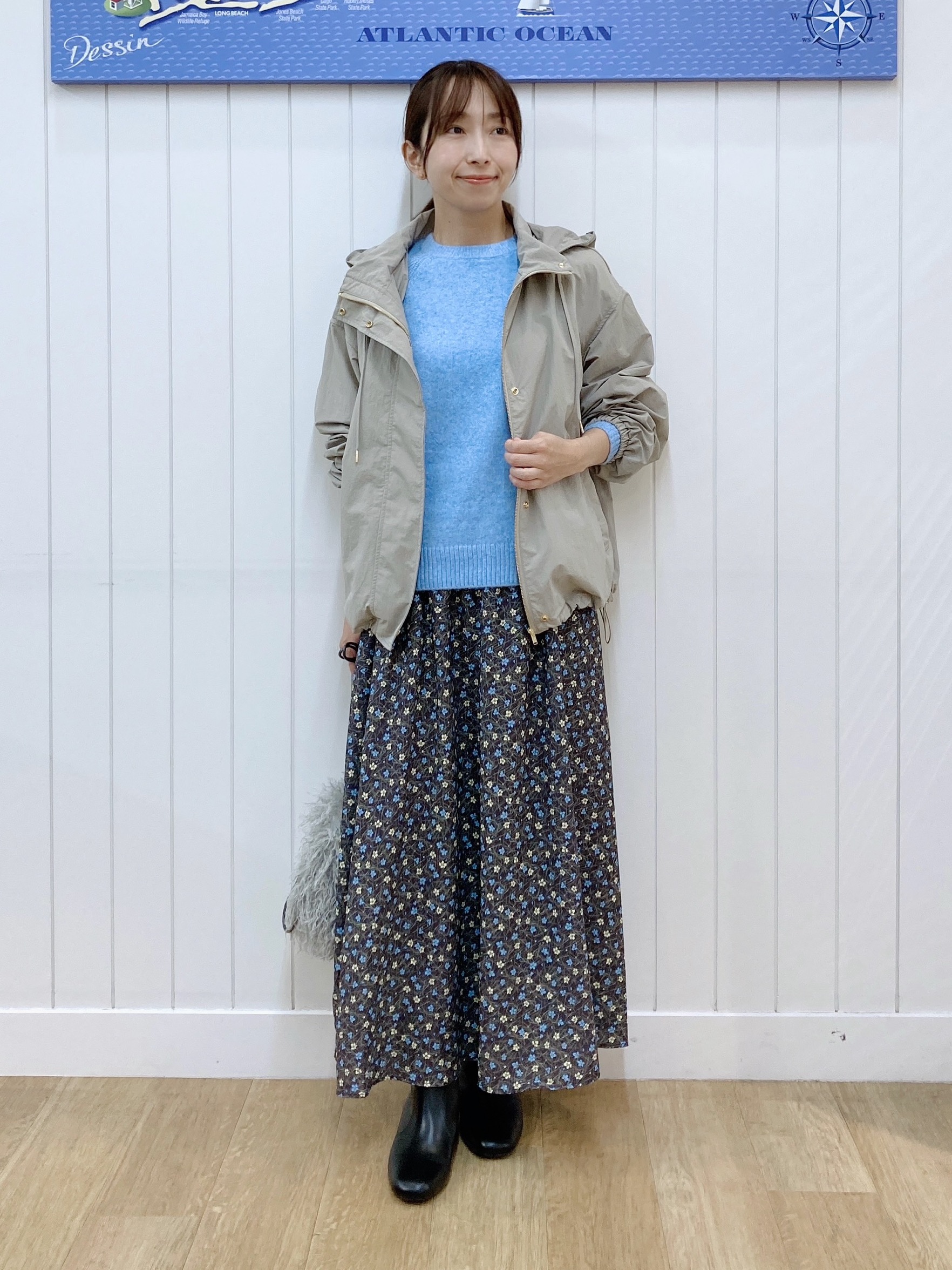 yoshiさんの「Dessin｜【洗濯機OK/サスティナブル/6色展開】編地切替ラグラン ニットプルオーバー」を使ったコーディネート