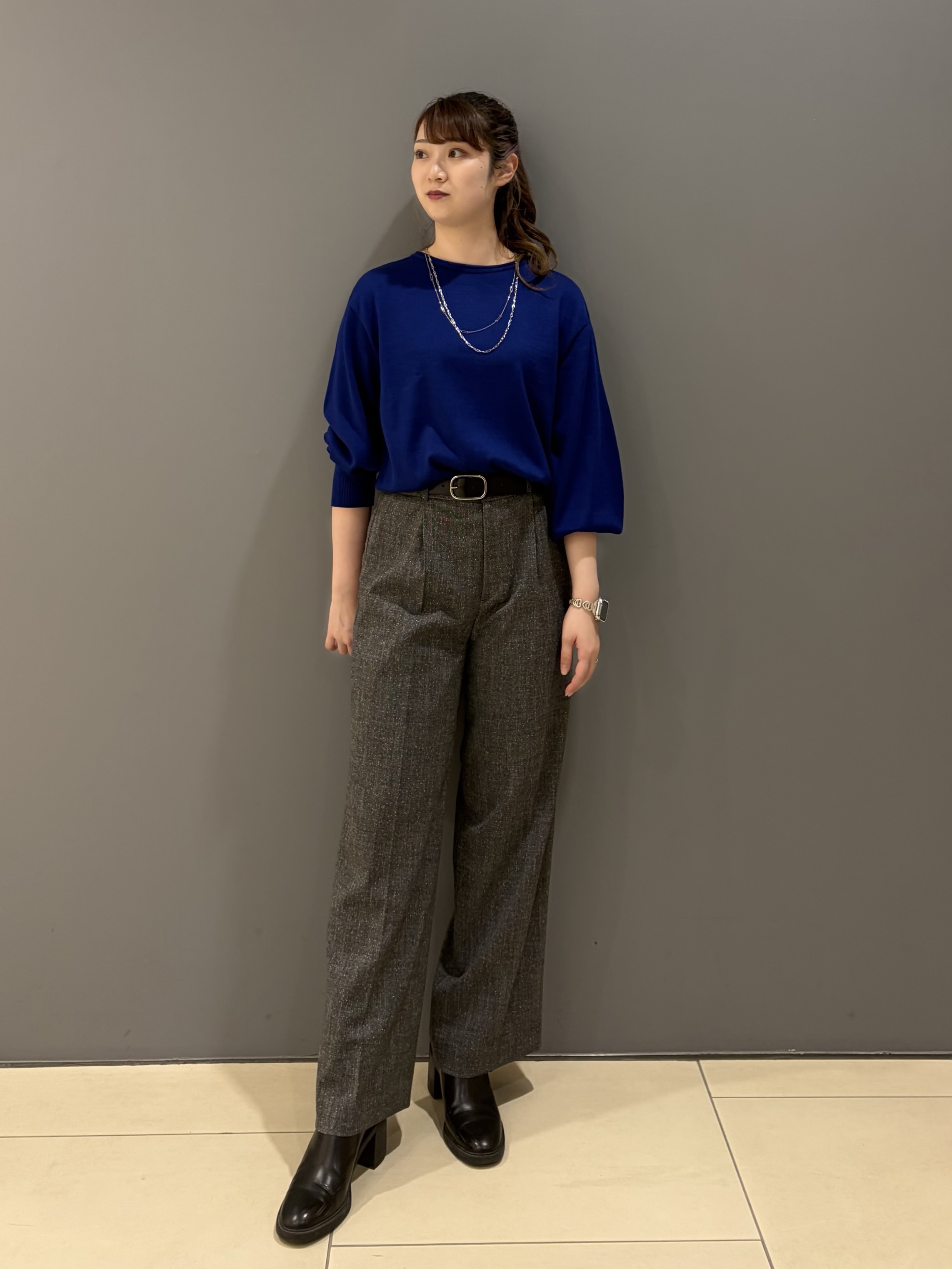 miさんの「UNTITLED｜【大人の抜け感/8色展開】ボリュームスリーブニットプルオーバー」を使ったコーディネート