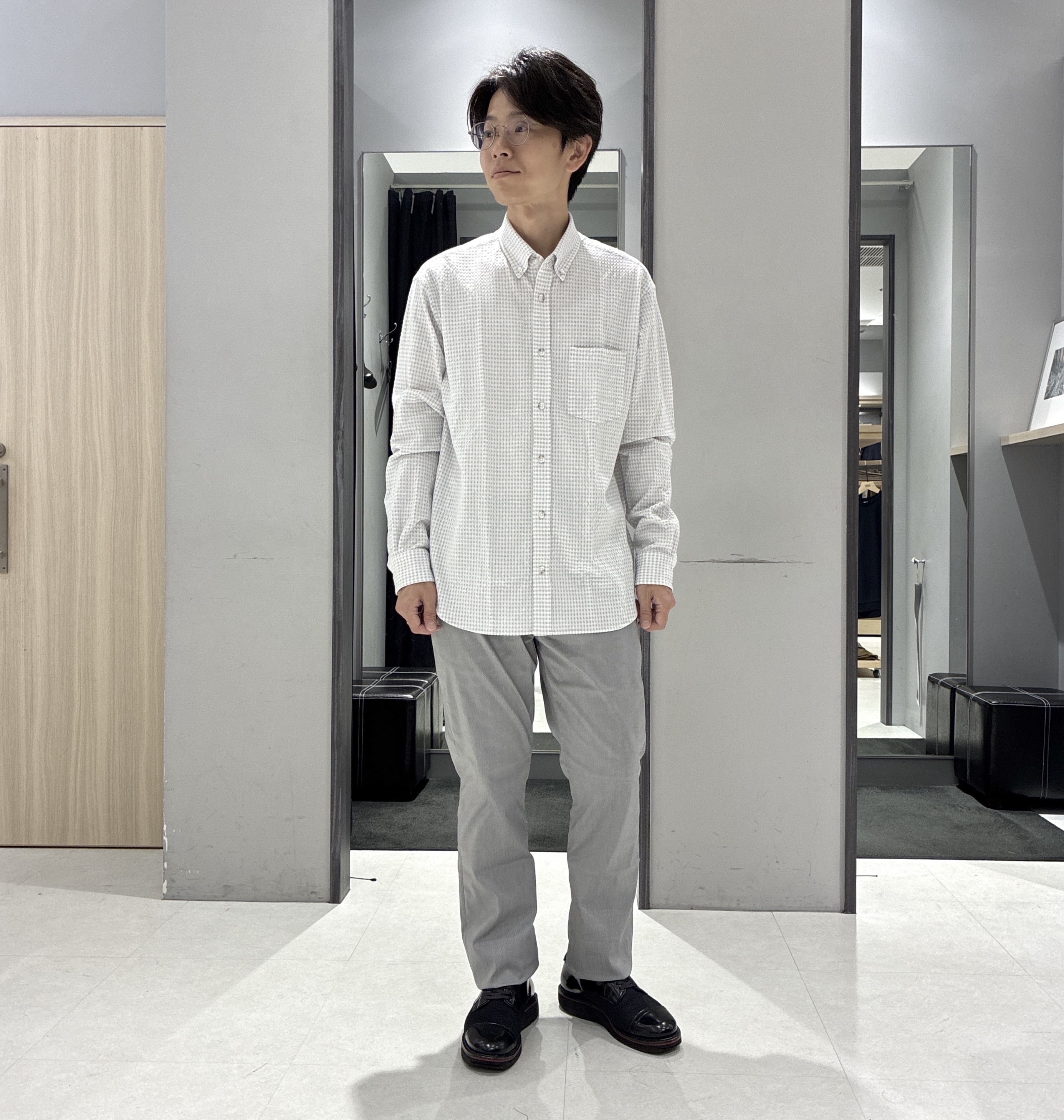 わいずみさんの「TAKEO KIKUCHI｜【BOWLER HAT LABEL】シングルレザーライダースジャケット」を使ったコーディネート