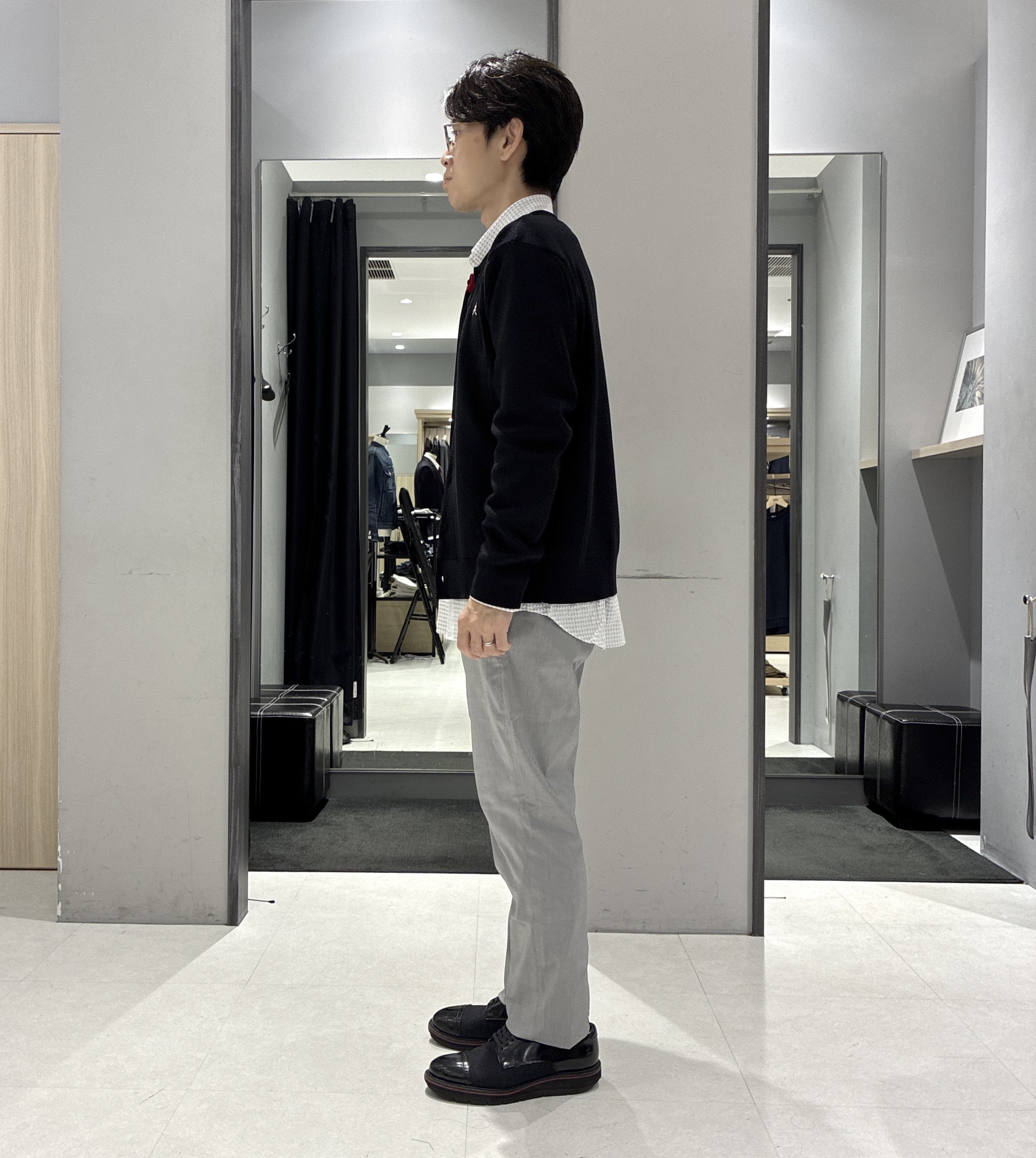 わいずみさんの「TAKEO KIKUCHI｜【BOWLER HAT LABEL】日本製クルーネックカーディガン」を使ったコーディネート