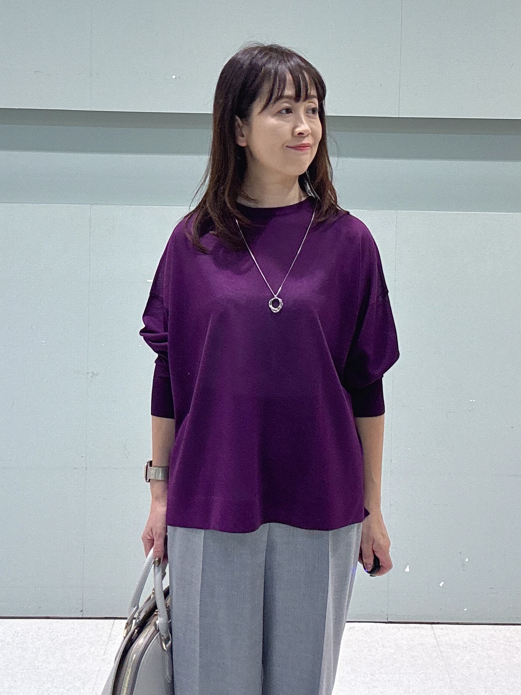 makiさんの「UNTITLED｜【アンサンブル可/秋羽織り/シアー】前後2WAYカーディガン」を使ったコーディネート