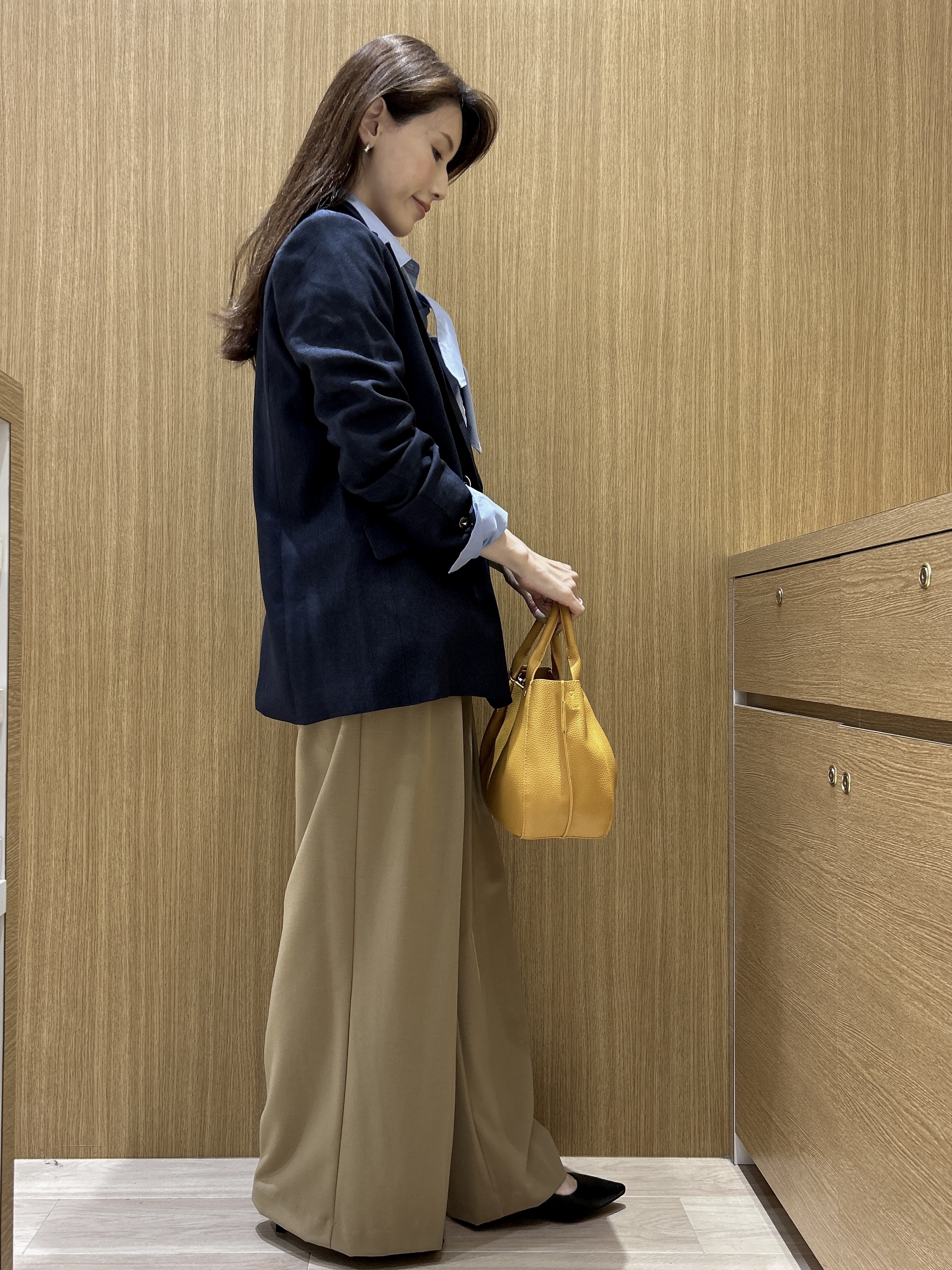 maiさんの「OPAQUE.CLIP｜ダブルブレストジャケット【洗える】」を使ったコーディネート