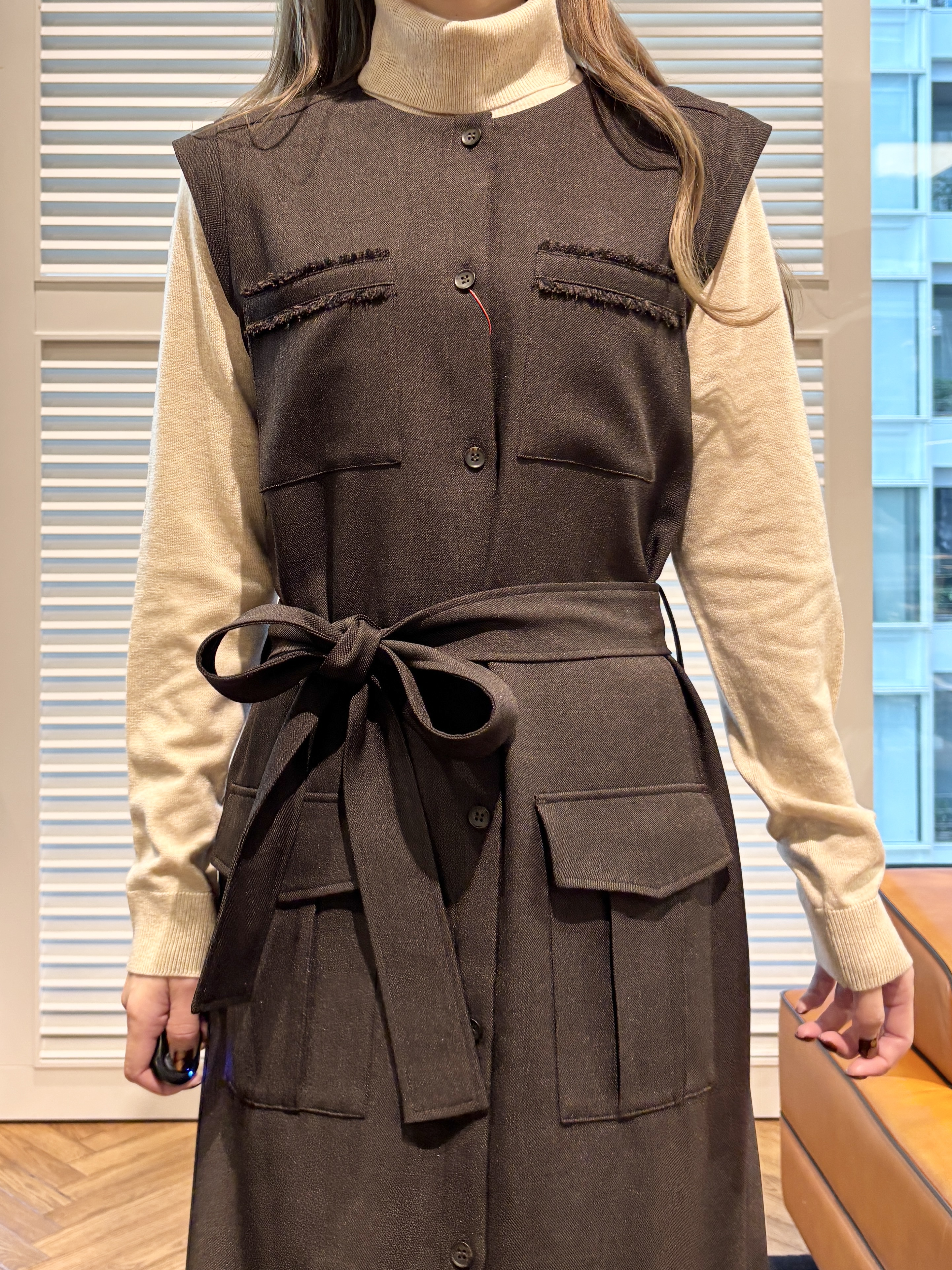 清水夏姫さんの「DRESSTERIOR｜【ウォッシャブル】ツイードライクワンピース」を使ったコーディネート