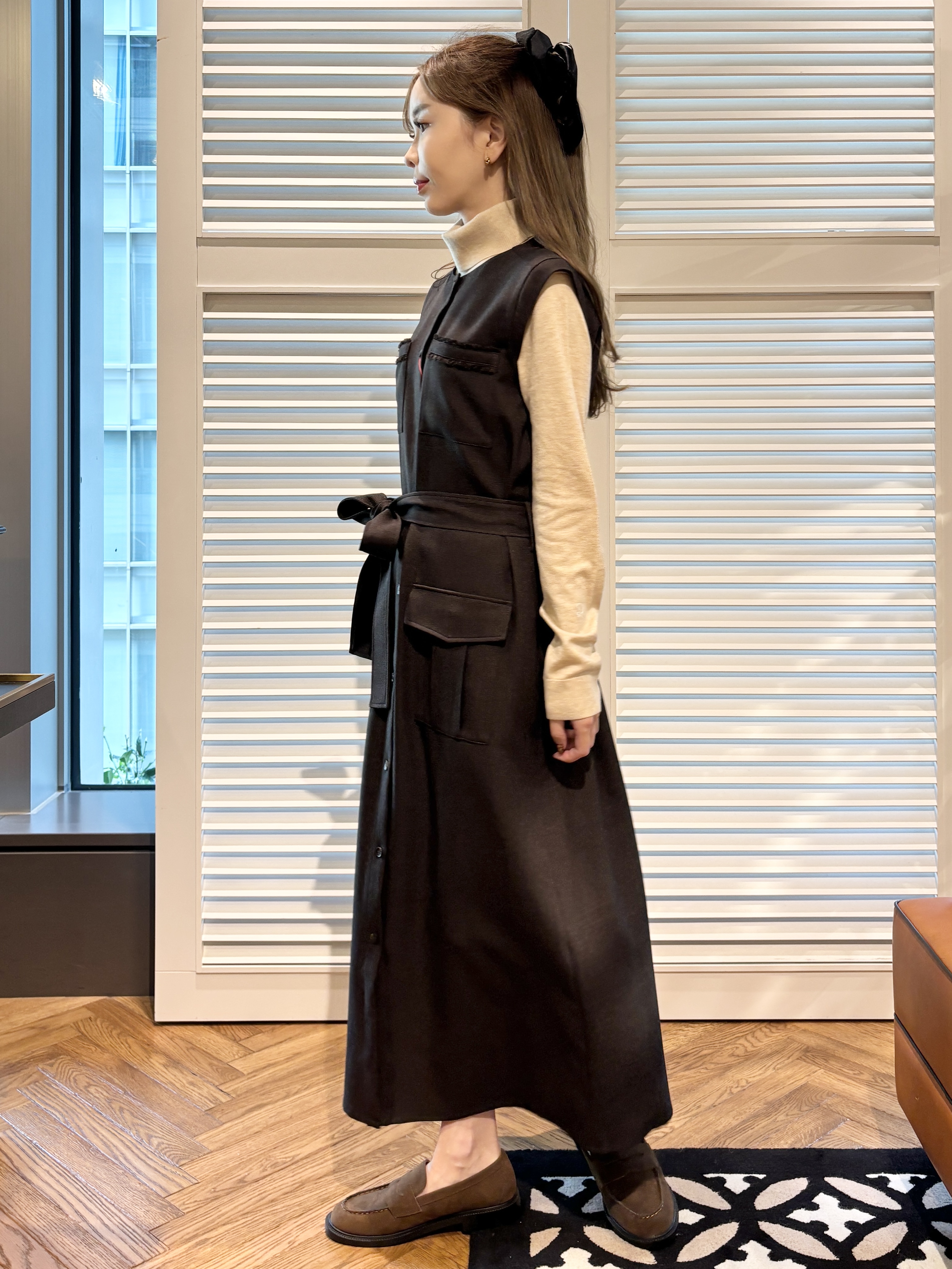 清水夏姫さんの「DRESSTERIOR｜【ウォッシャブル】ツイードライクワンピース」を使ったコーディネート