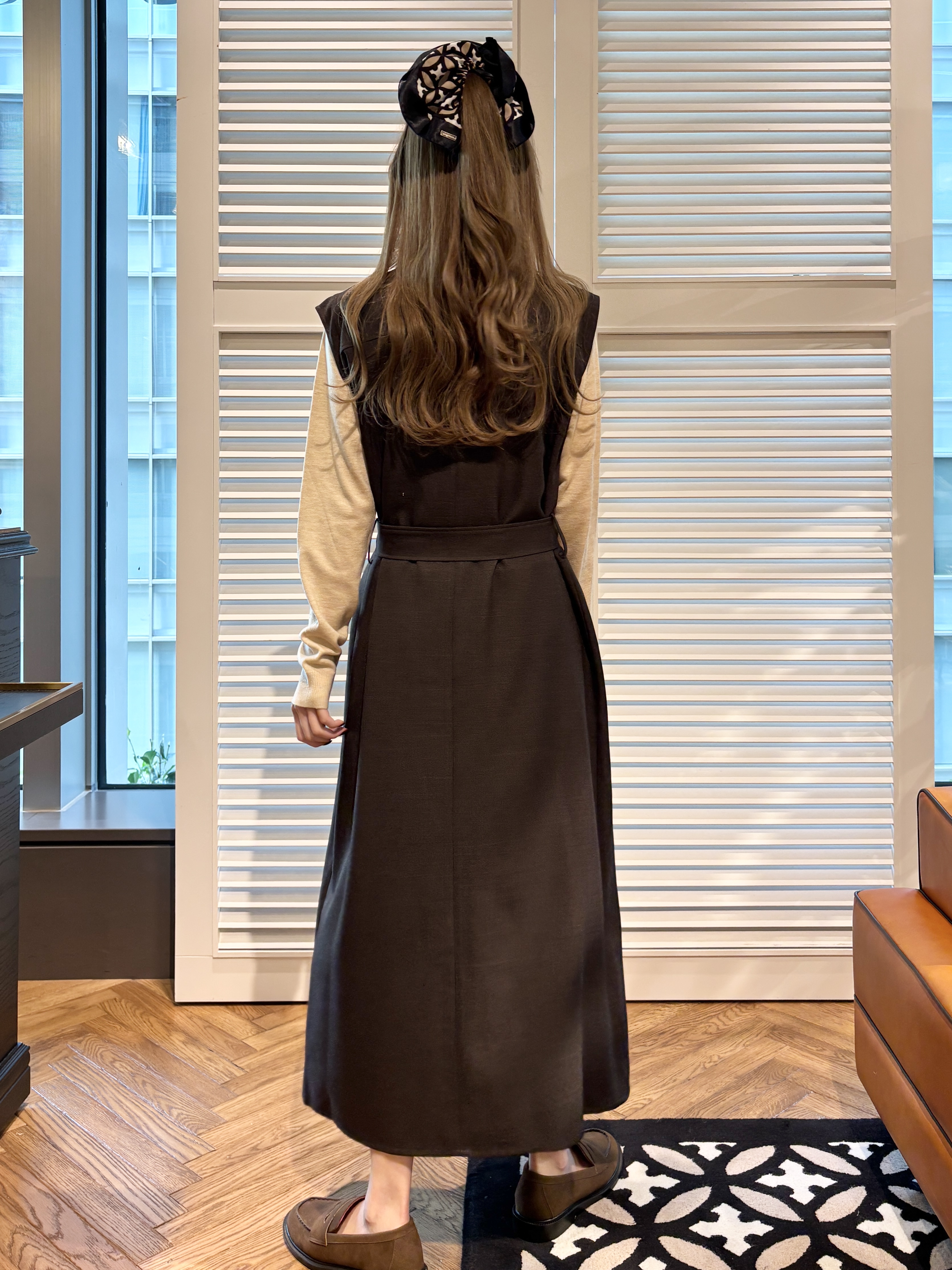 清水夏姫さんの「DRESSTERIOR｜【ウォッシャブル】ツイードライクワンピース」を使ったコーディネート