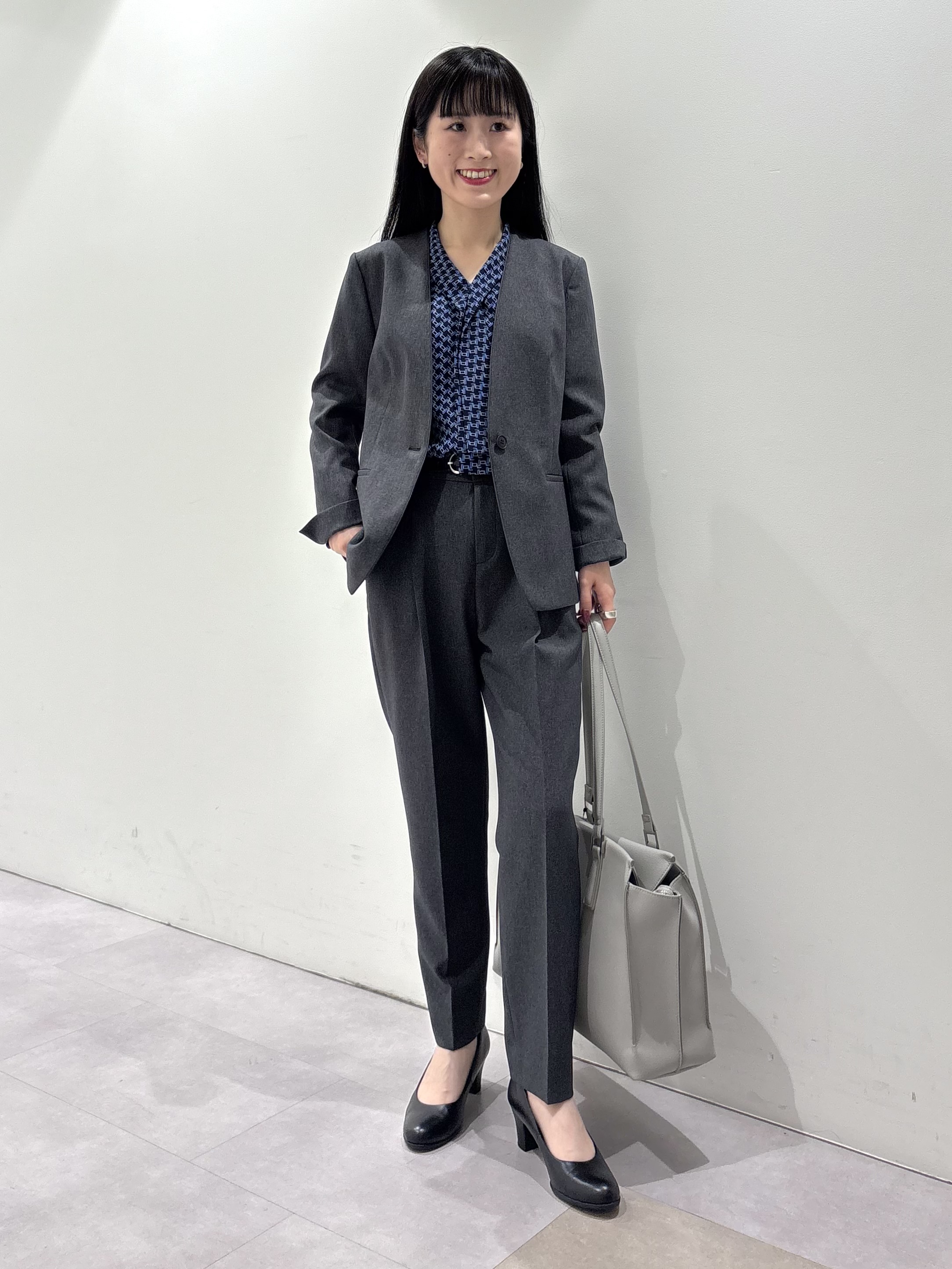 KEIKOさんの「INDIVI｜【洗える／通勤／スーツ】メランジストレッチ テーラードカラージャケット」を使ったコーディネート