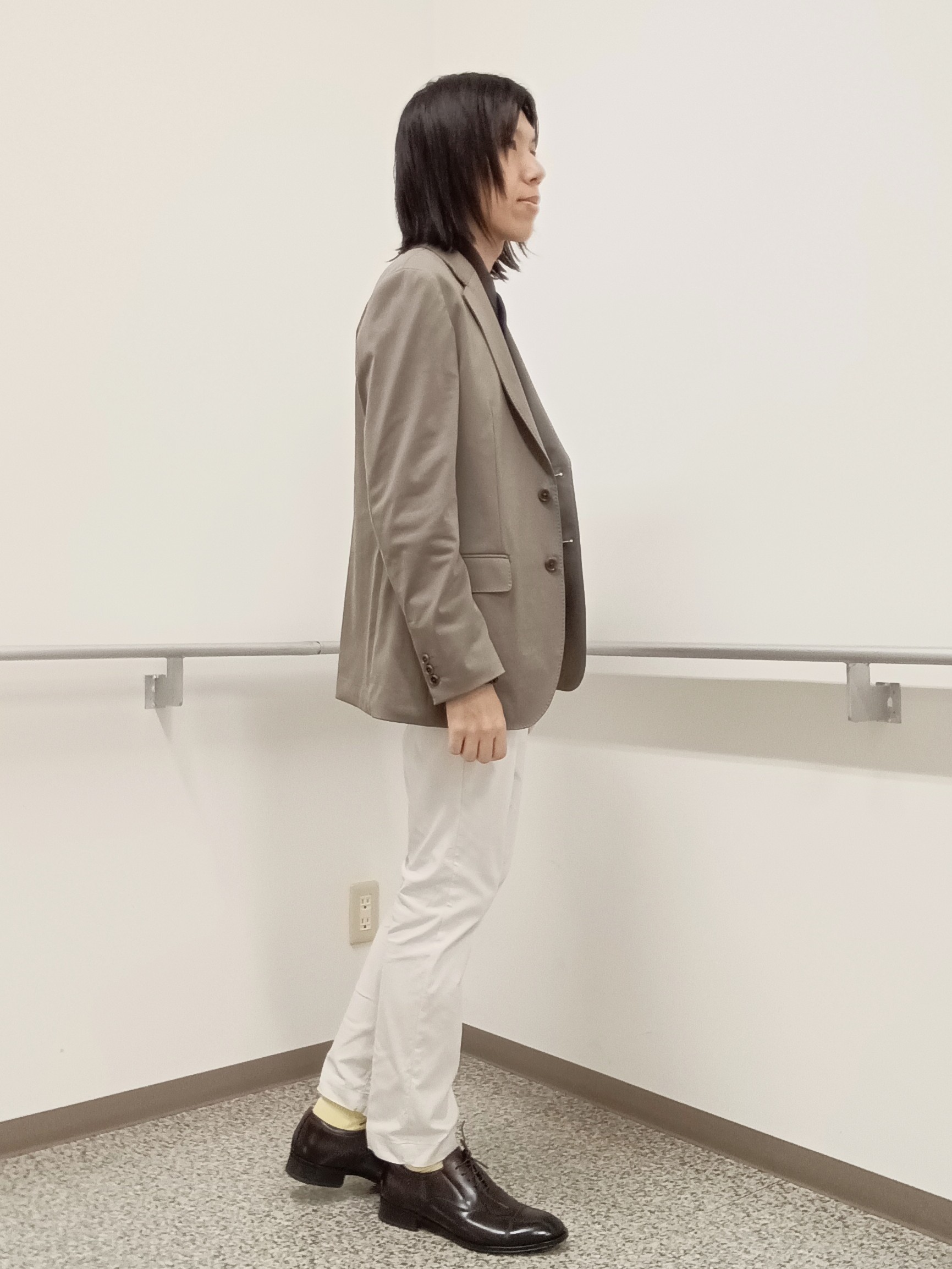 moritaさんの「TAKEO KIKUCHI｜【360&deg;ストレッチ／軽量】None Of Stress ライト ジャケット（セットアップ対応）」を使ったコーディネート
