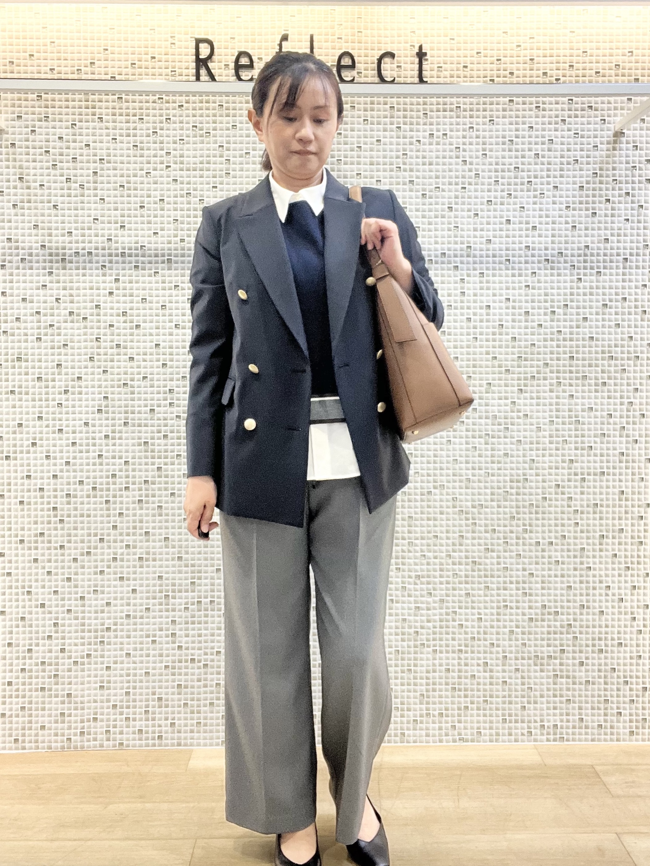 KAOさんの「Reflect｜【通勤◎】リラクシーワイドパンツ」を使ったコーディネート