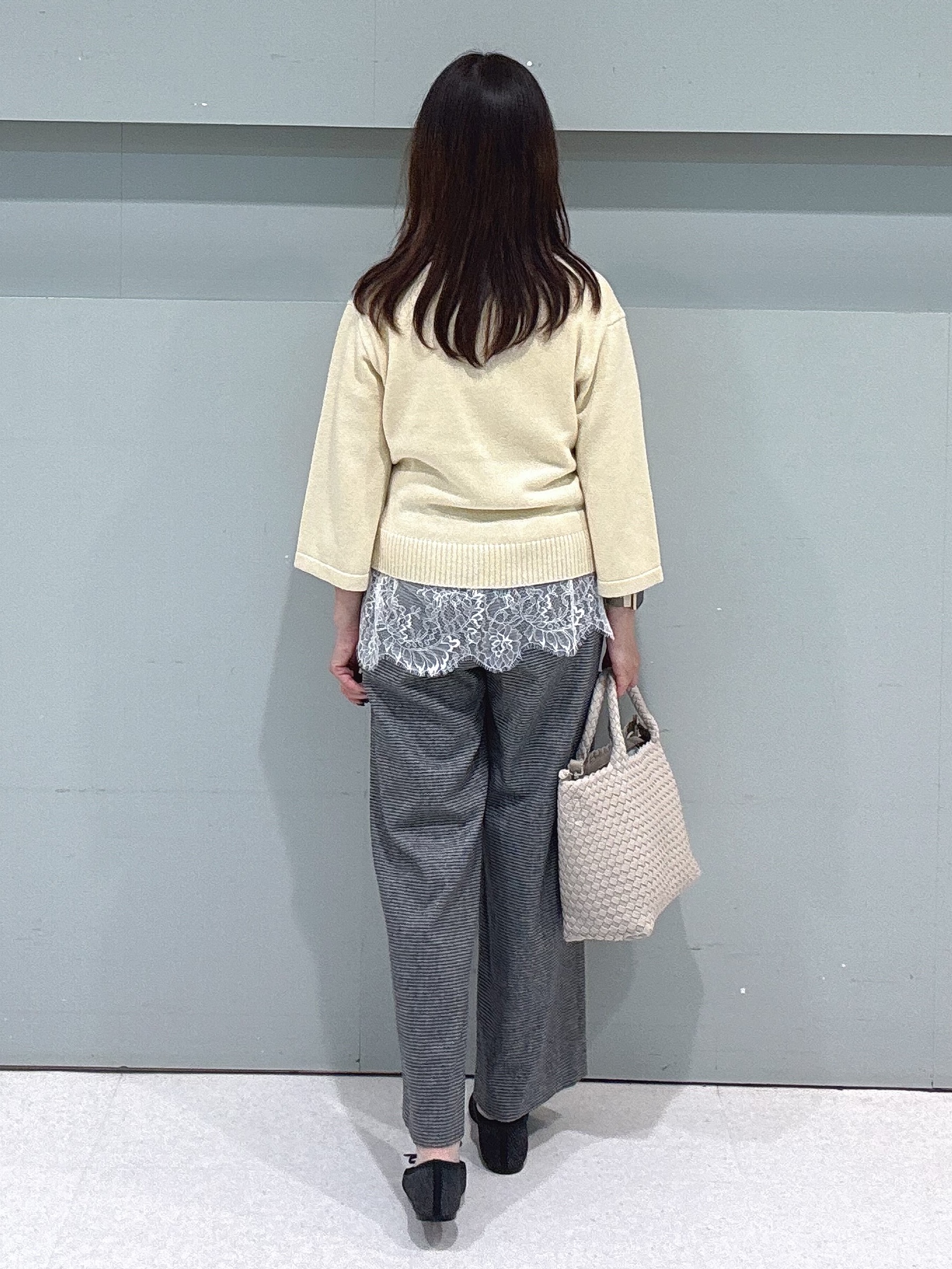 makiさんの「UNTITLED｜【アンサンブル可/手洗い可】杢調プルオーバーニット」を使ったコーディネート