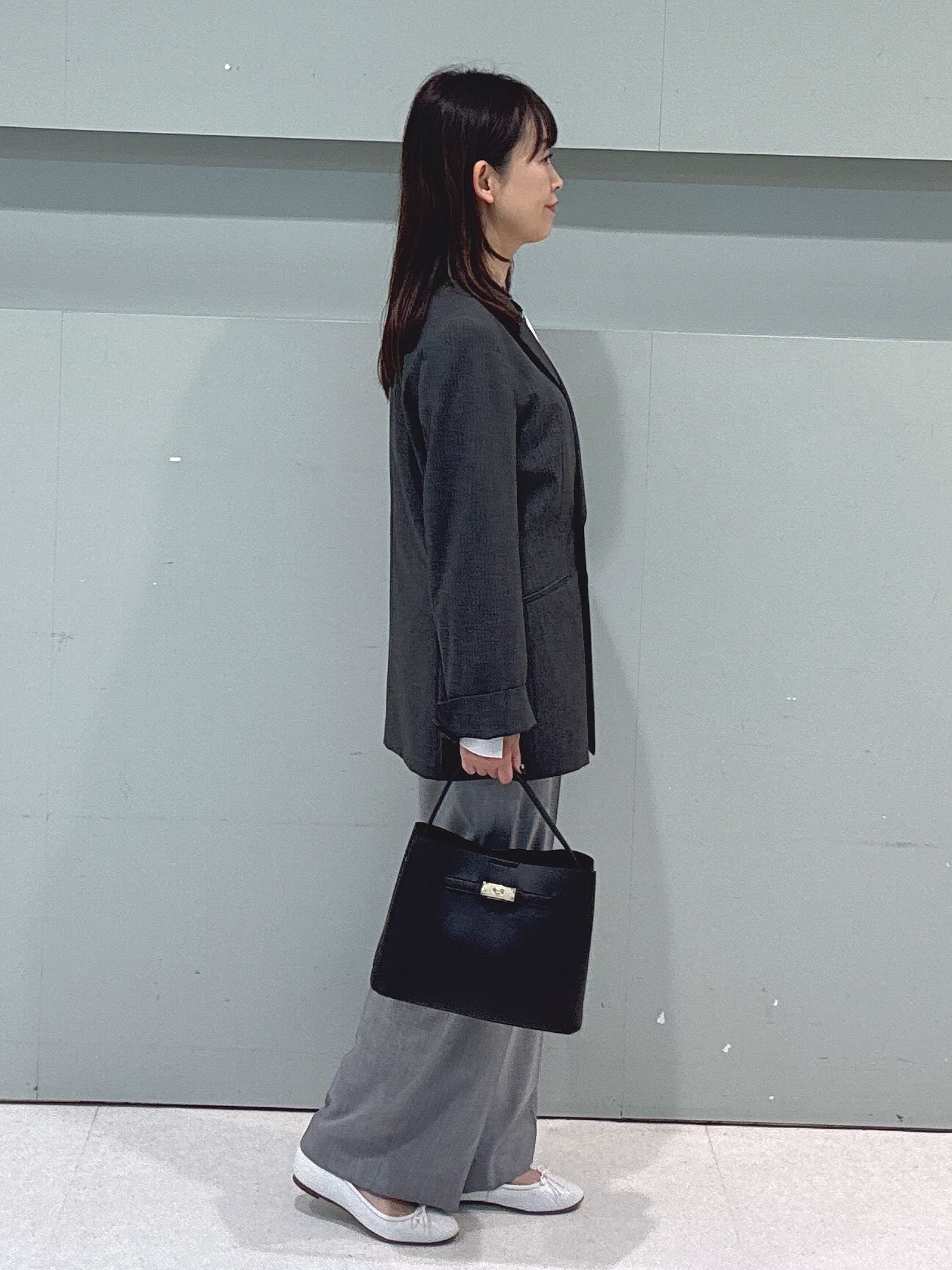makiさんの「UNTITLED｜【セットアップ可/秋羽織り/お仕事スーツ】ウールブレンドダブルジャケット」を使ったコーディネート