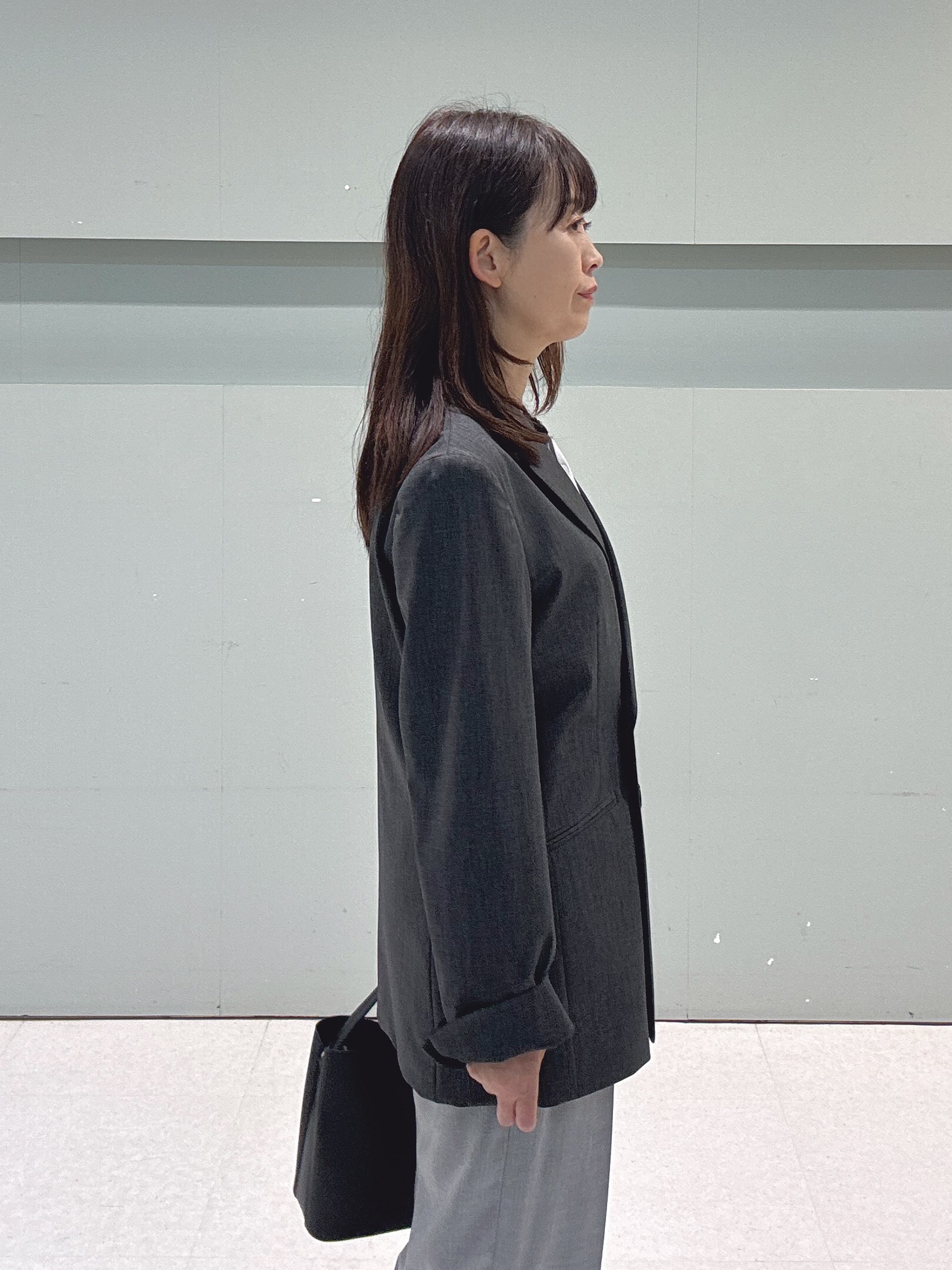 makiさんの「UNTITLED｜【セットアップ可/秋羽織り/お仕事スーツ】ウールブレンドダブルジャケット」を使ったコーディネート