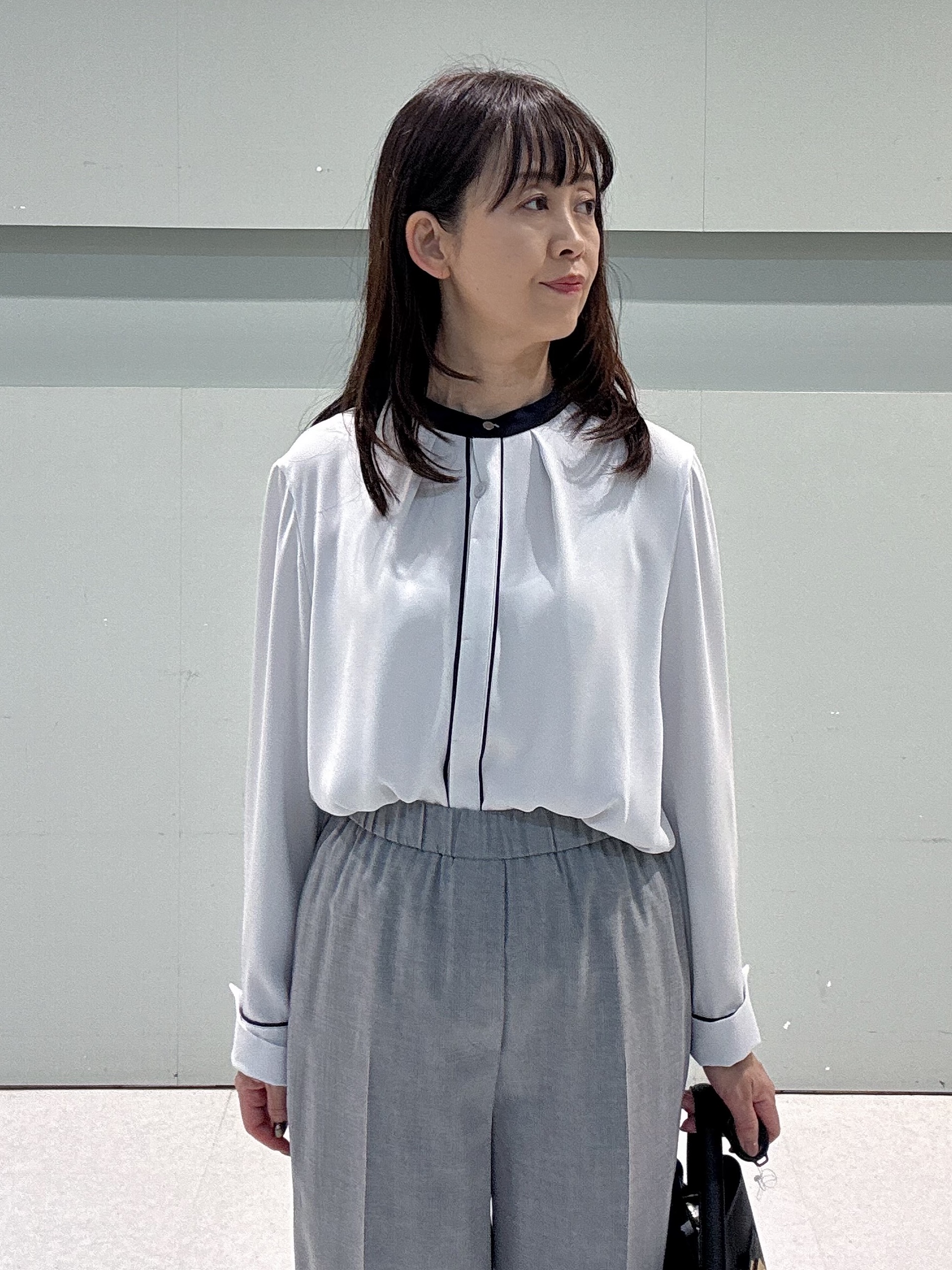 makiさんの「UNTITLED｜【セットアップ可/秋羽織り/お仕事スーツ】ウールブレンドダブルジャケット」を使ったコーディネート