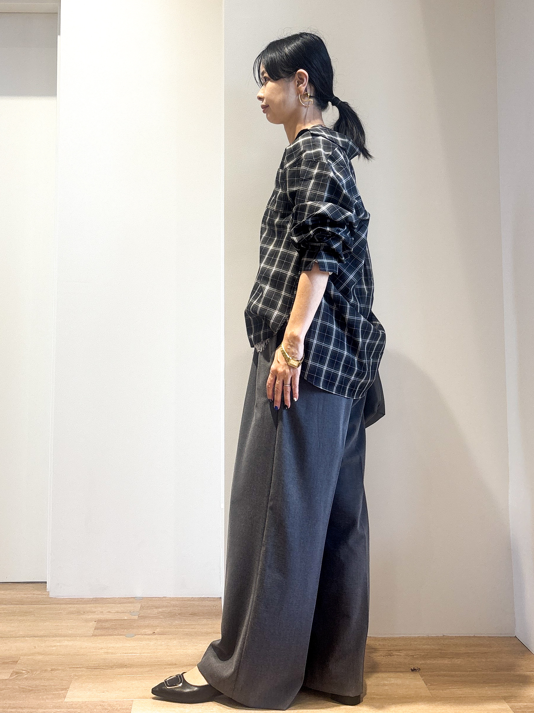 あいさんの「OPAQUE.CLIP｜チェック柄シャツ【洗濯機OK】」を使ったコーディネート