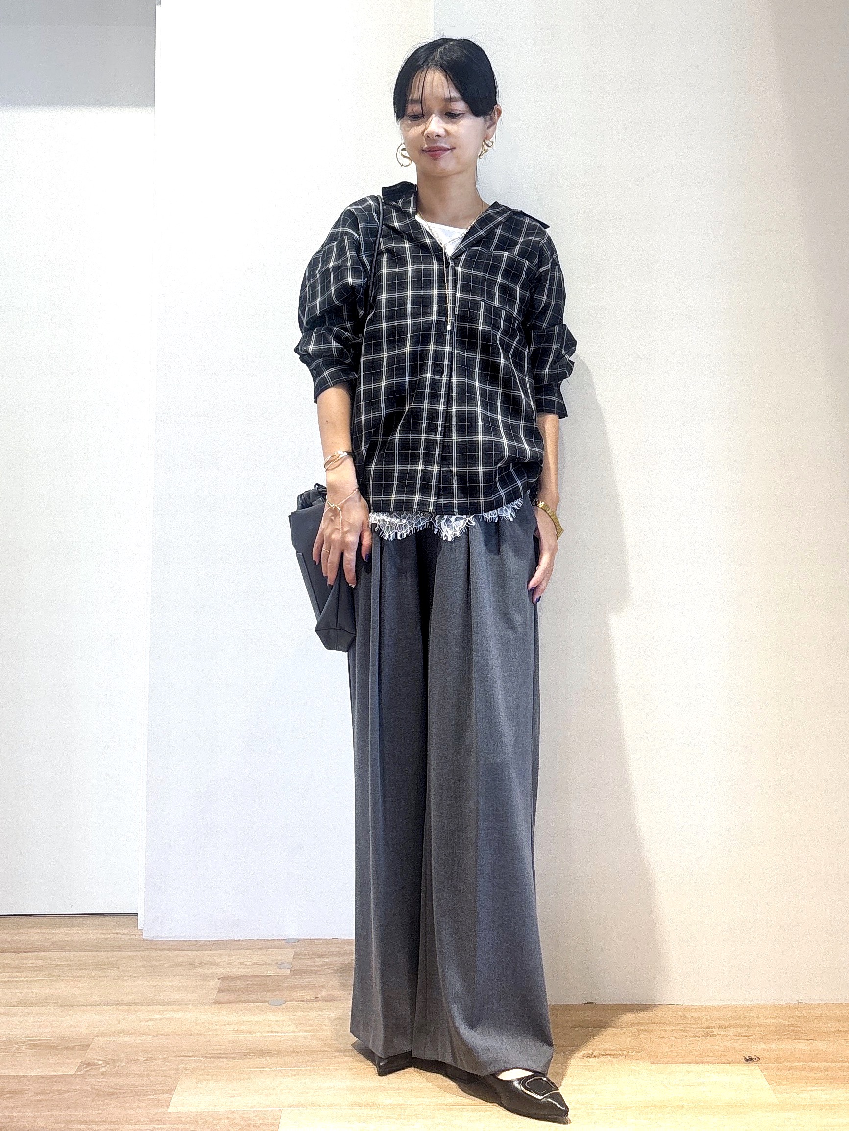 あいさんの「OPAQUE.CLIP｜チェック柄シャツ【洗濯機OK】」を使ったコーディネート