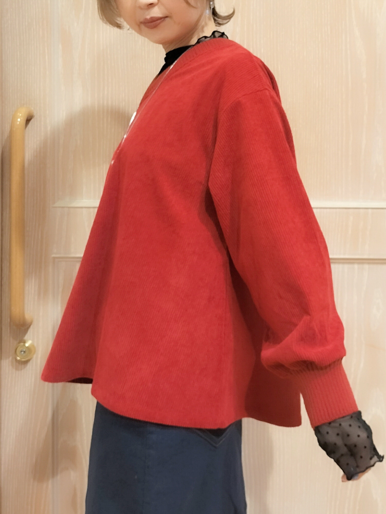 YUKIさんの「SHOO･LA･RUE｜【S-LL/洗濯機可/前後2WAY】大人上品にきまる コーデュロイトップス」を使ったコーディネート
