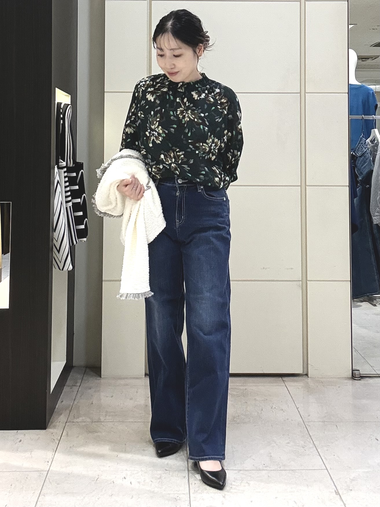 mori.さんの「UNTITLED｜【ジャケットライク/秋羽織り】ファンシーヤーンツイードニットカーディガン」を使ったコーディネート