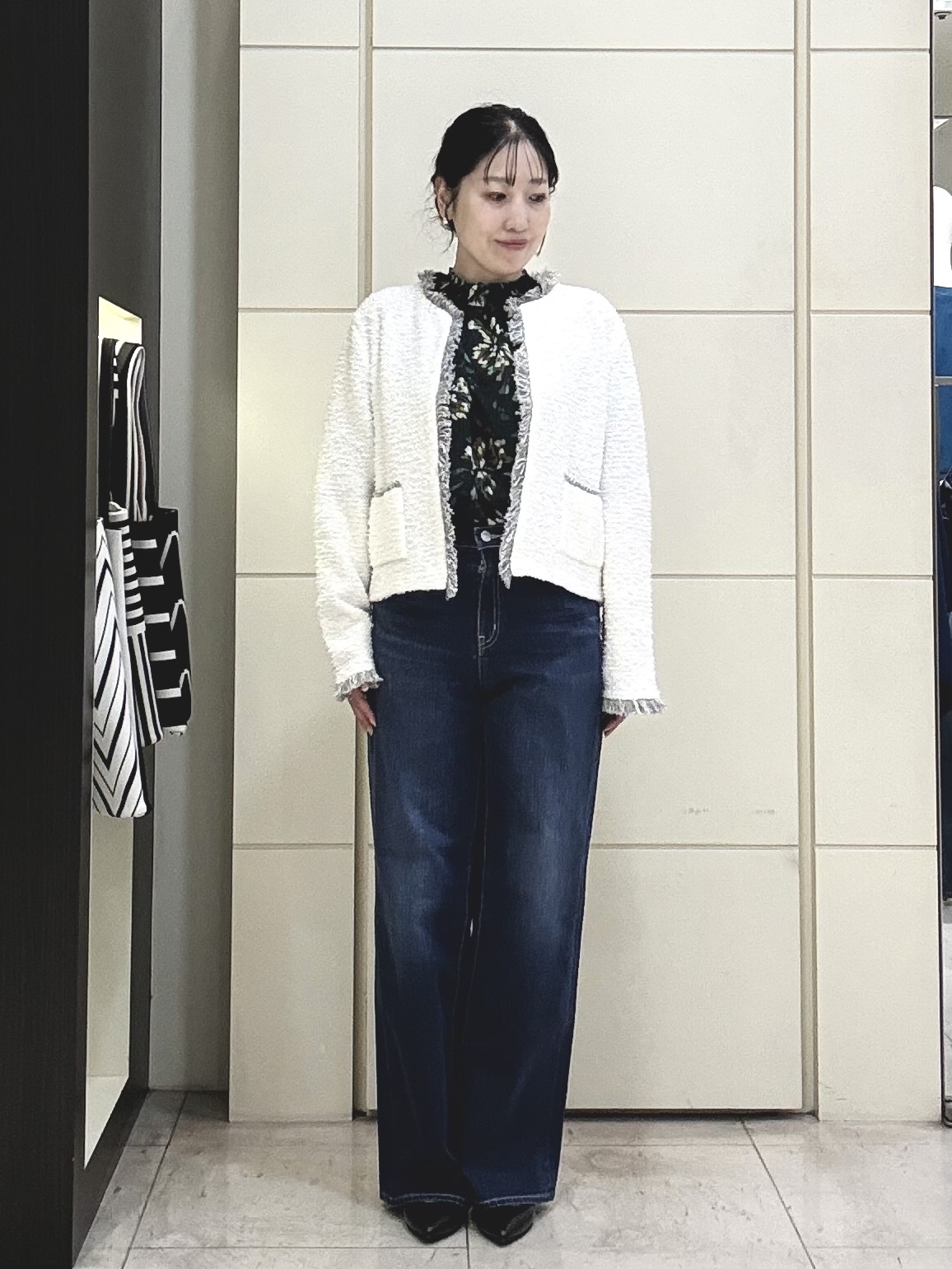 mori.さんの「UNTITLED｜【ジャケットライク/秋羽織り】ファンシーヤーンツイードニットカーディガン」を使ったコーディネート
