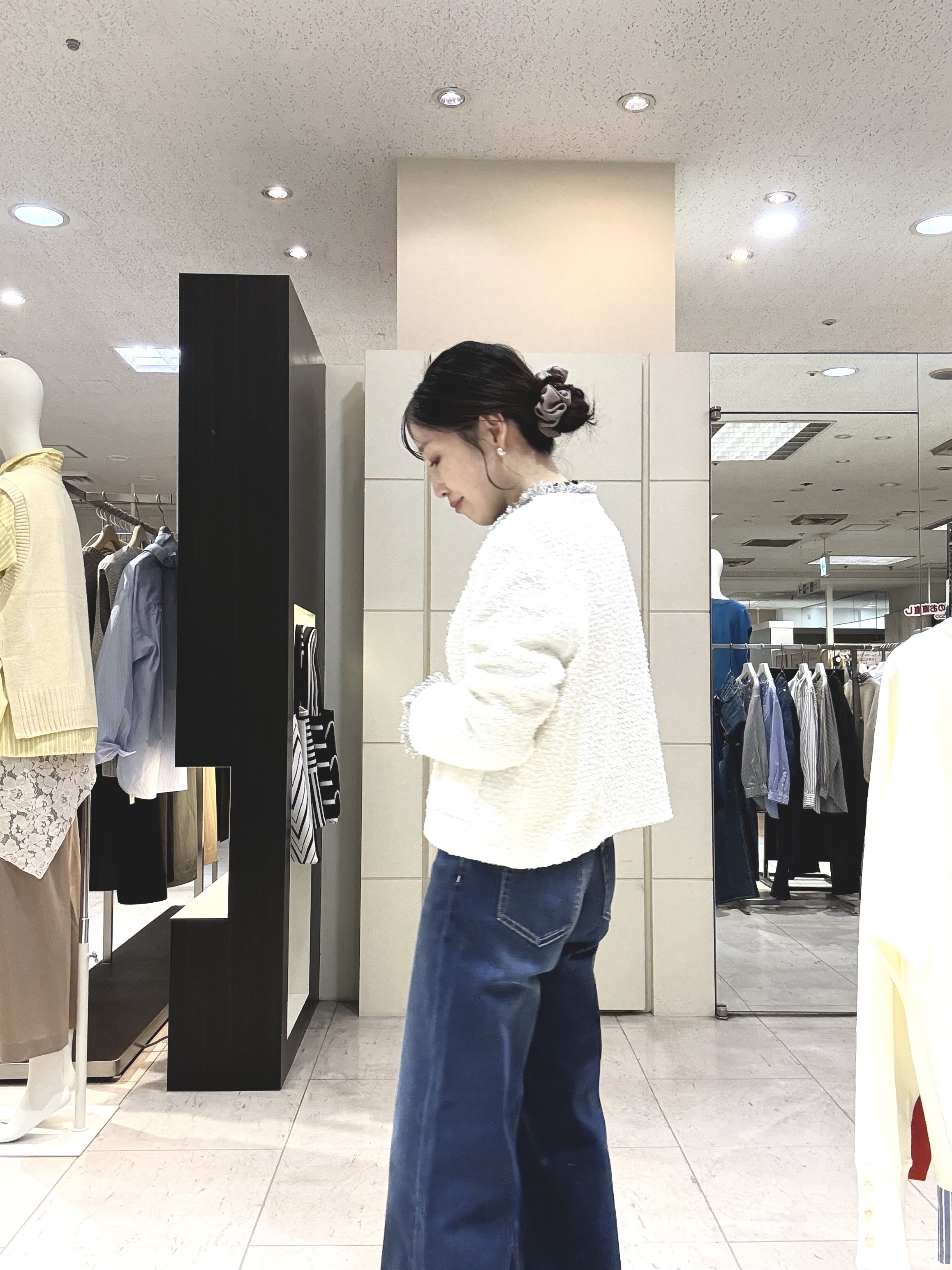 mori.さんの「UNTITLED｜【ジャケットライク/秋羽織り】ファンシーヤーンツイードニットカーディガン」を使ったコーディネート