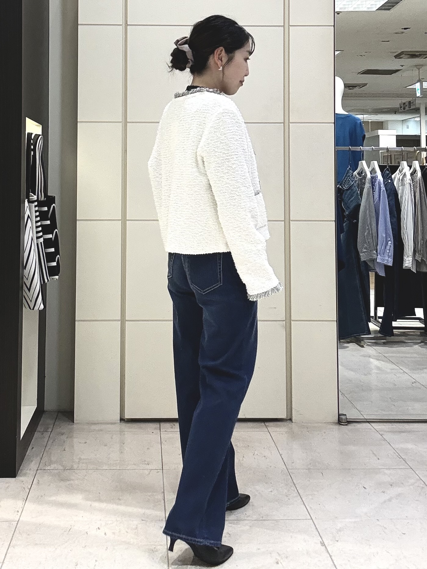 mori.さんの「UNTITLED｜【ジャケットライク/秋羽織り】ファンシーヤーンツイードニットカーディガン」を使ったコーディネート